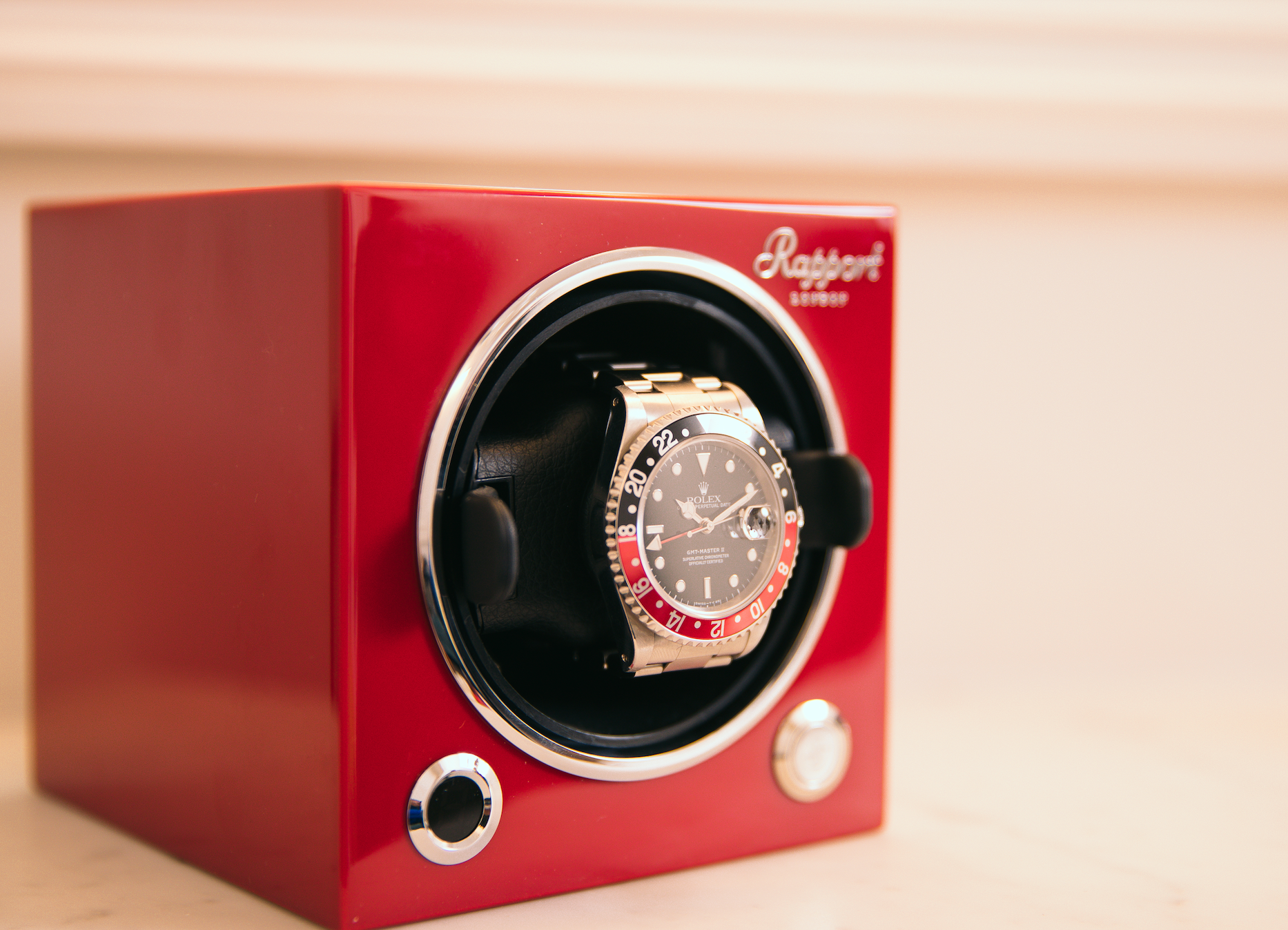 Evo Single Watch Winder in Crimson Red
