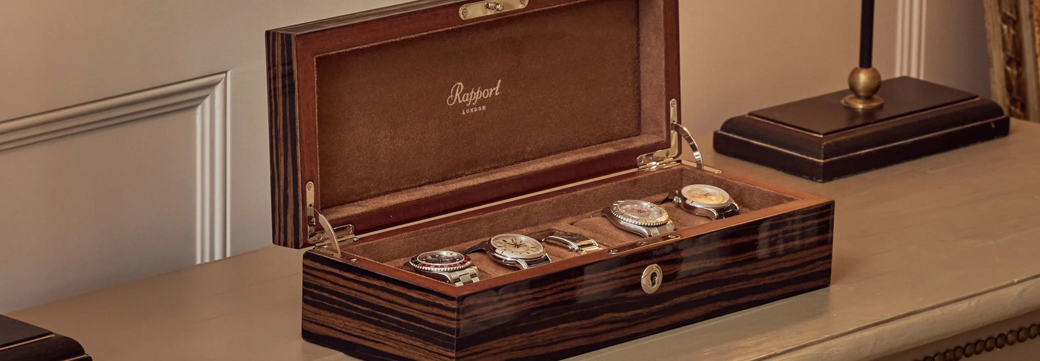 5 Piece Watch Boxes Premium Leather 5 Watch Boxes & Cases