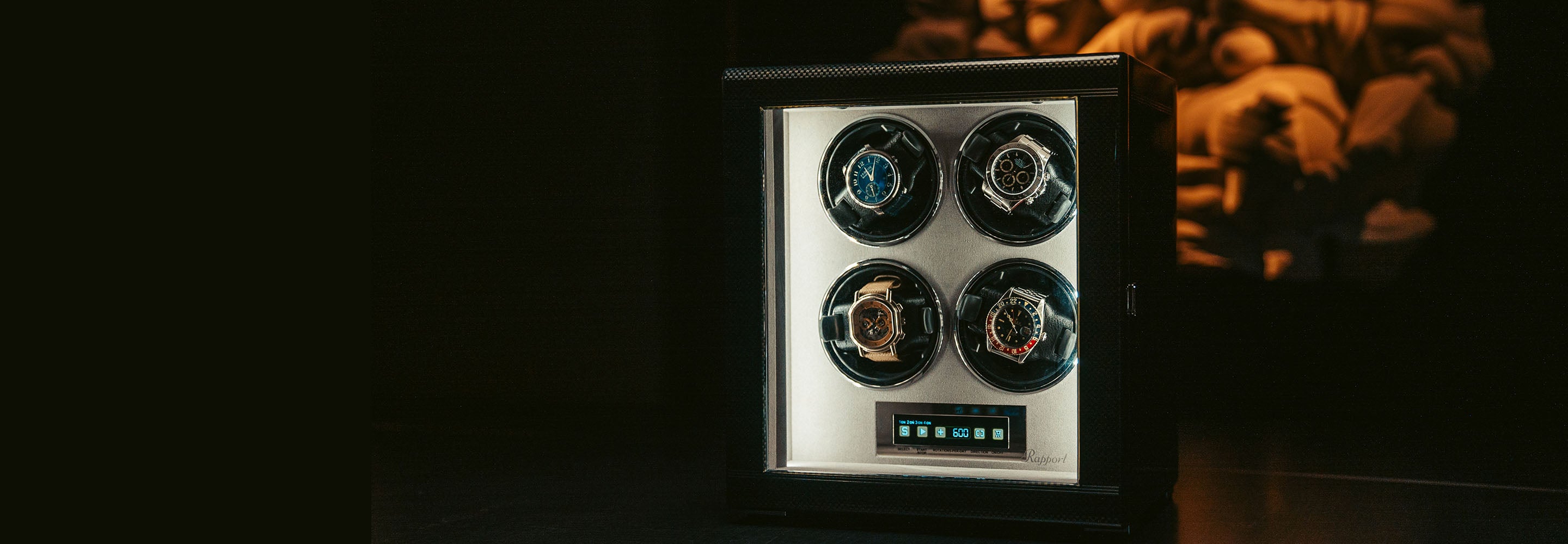 Luxurious 4 Piece Watch Winders Quad Watch Winder Boxes