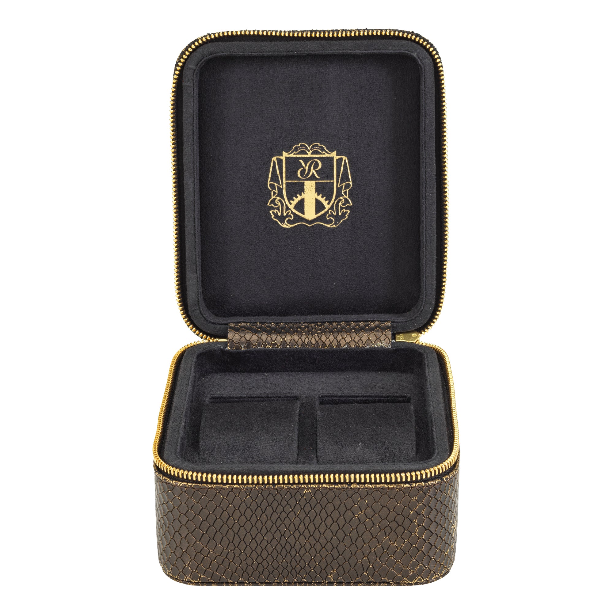 Hyde Park Two Watch Zip Case - Gold