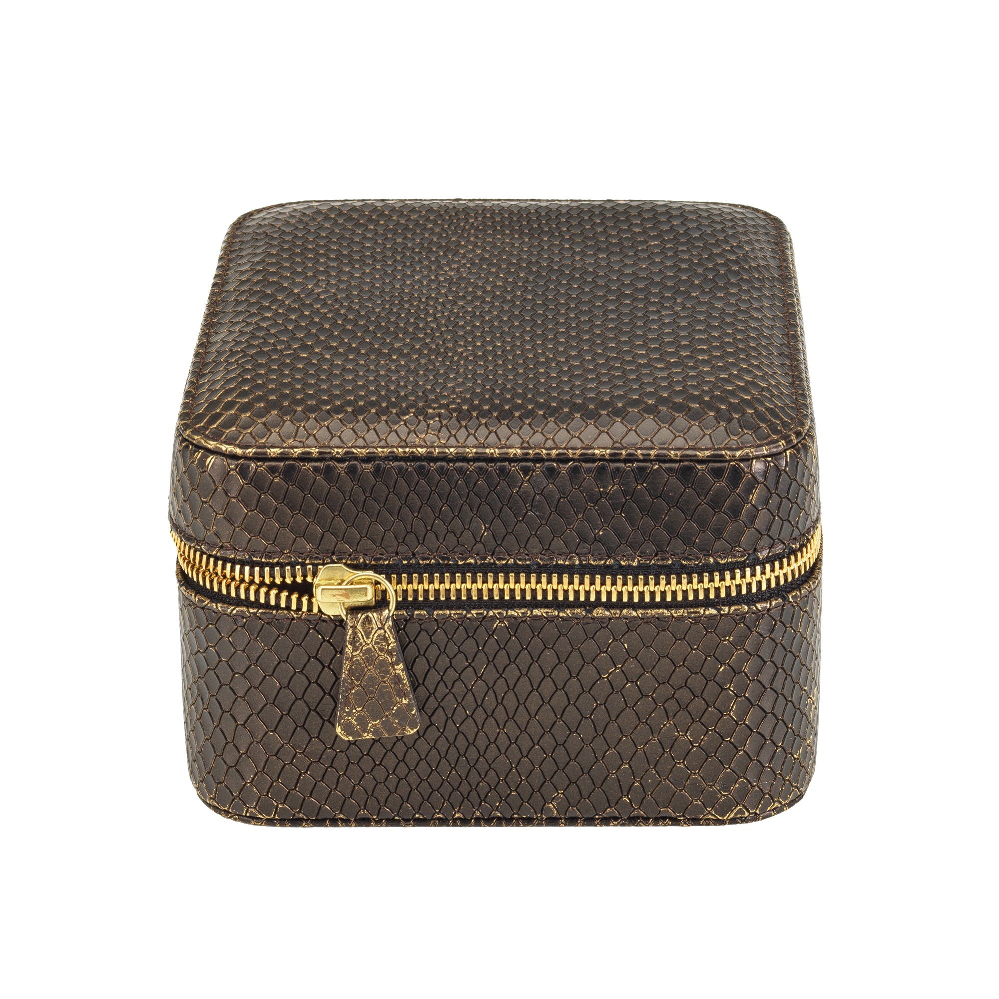 Hyde Park Two Watch Zip Case - Gold