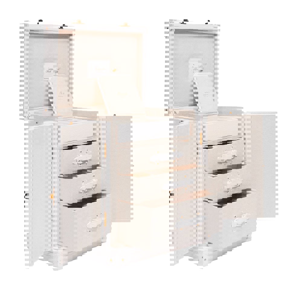 Deluxe Jewellery and Accessory Trunk White