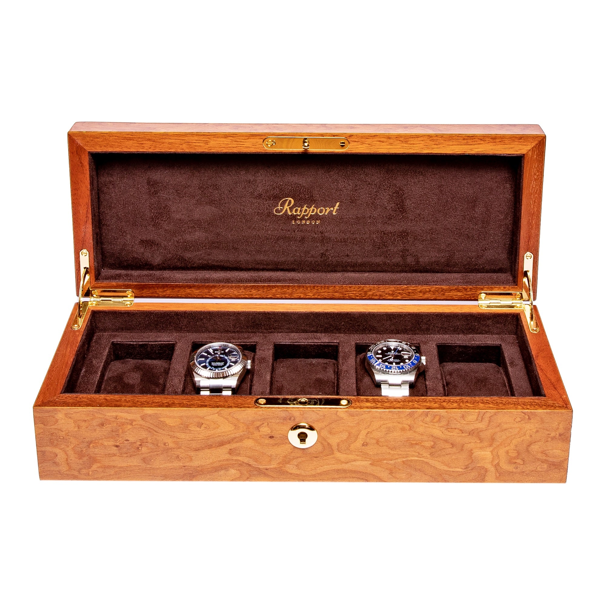 Heritage Five Watch Box - Burr Walnut