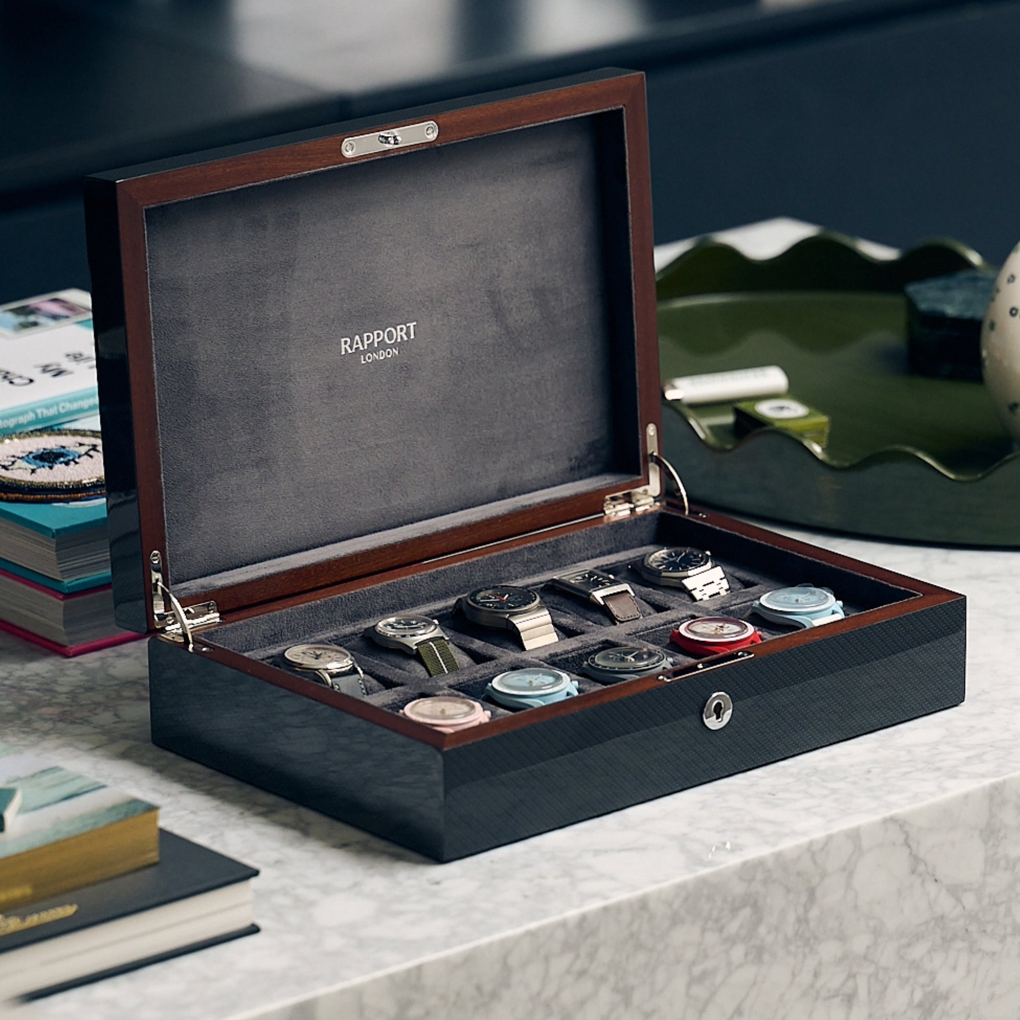 Carbon Fibre Ten Watch Box
