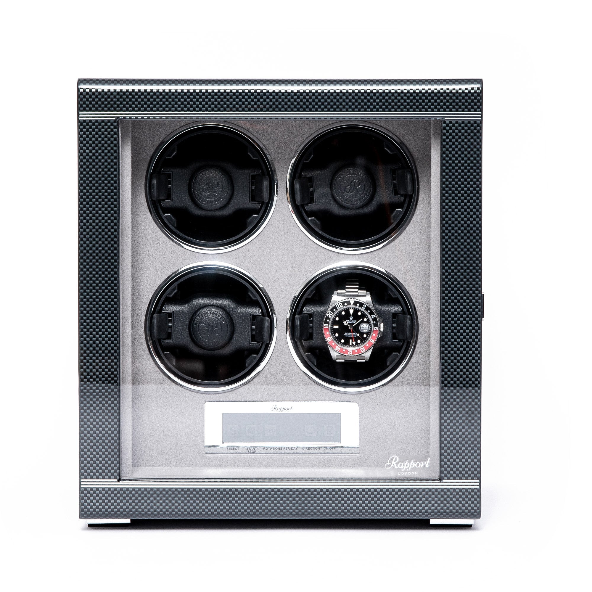 Rapport-Watch Winder-Formula Quad Watch Winder-Carbon Fibre