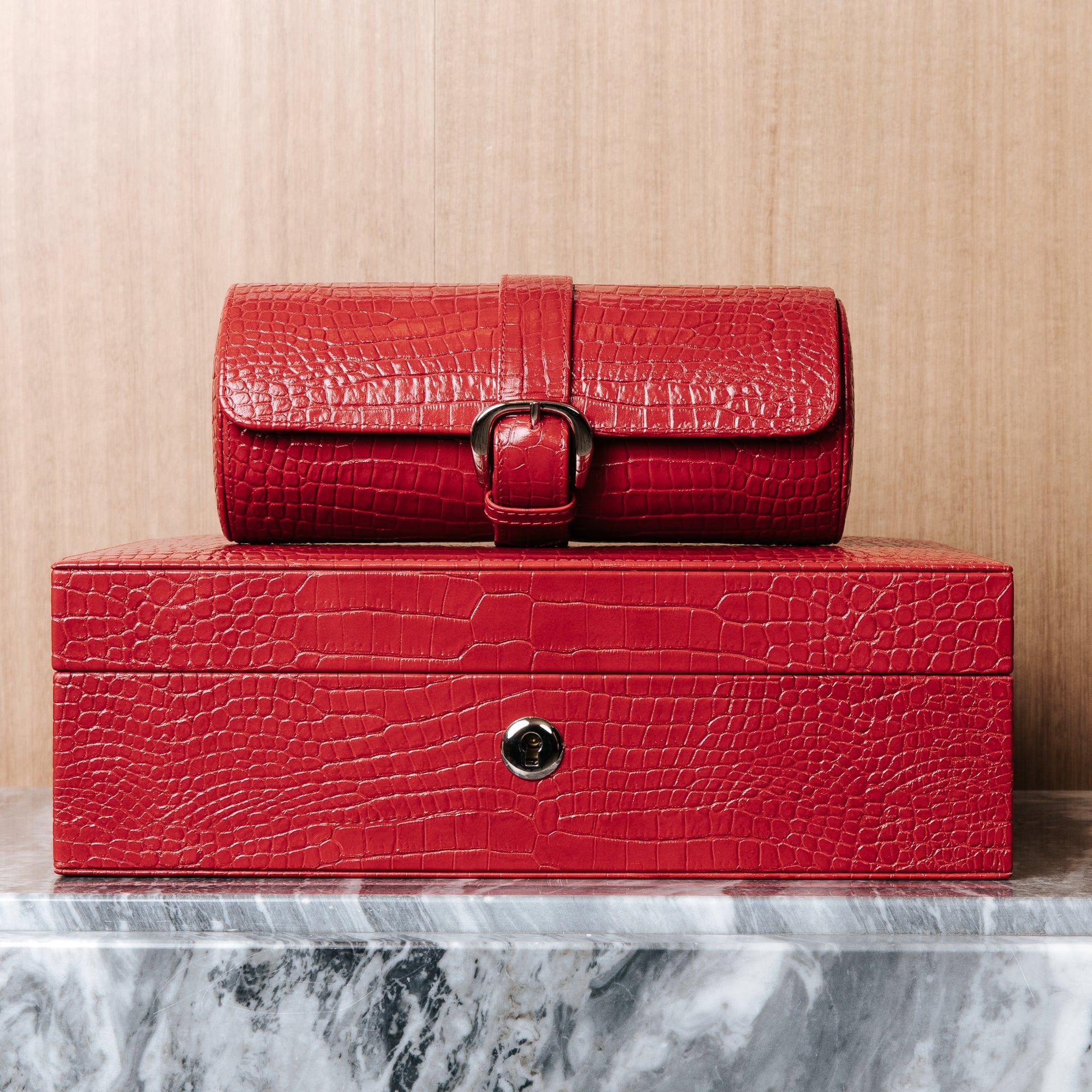 Brompton Eight Watch Box - Red