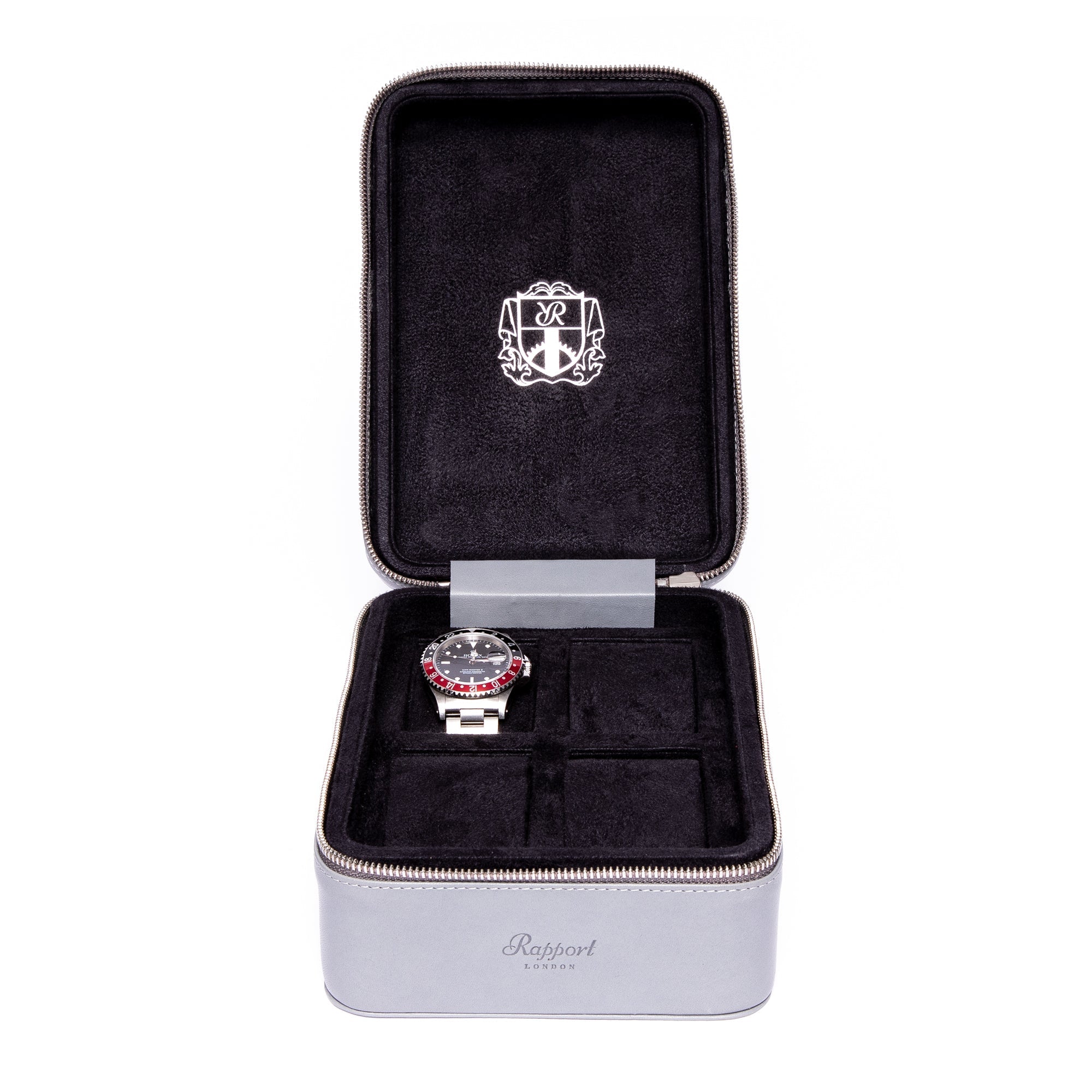 Rapport-Watch Accessories-Hyde Park Four Watch Zip Case-Grey