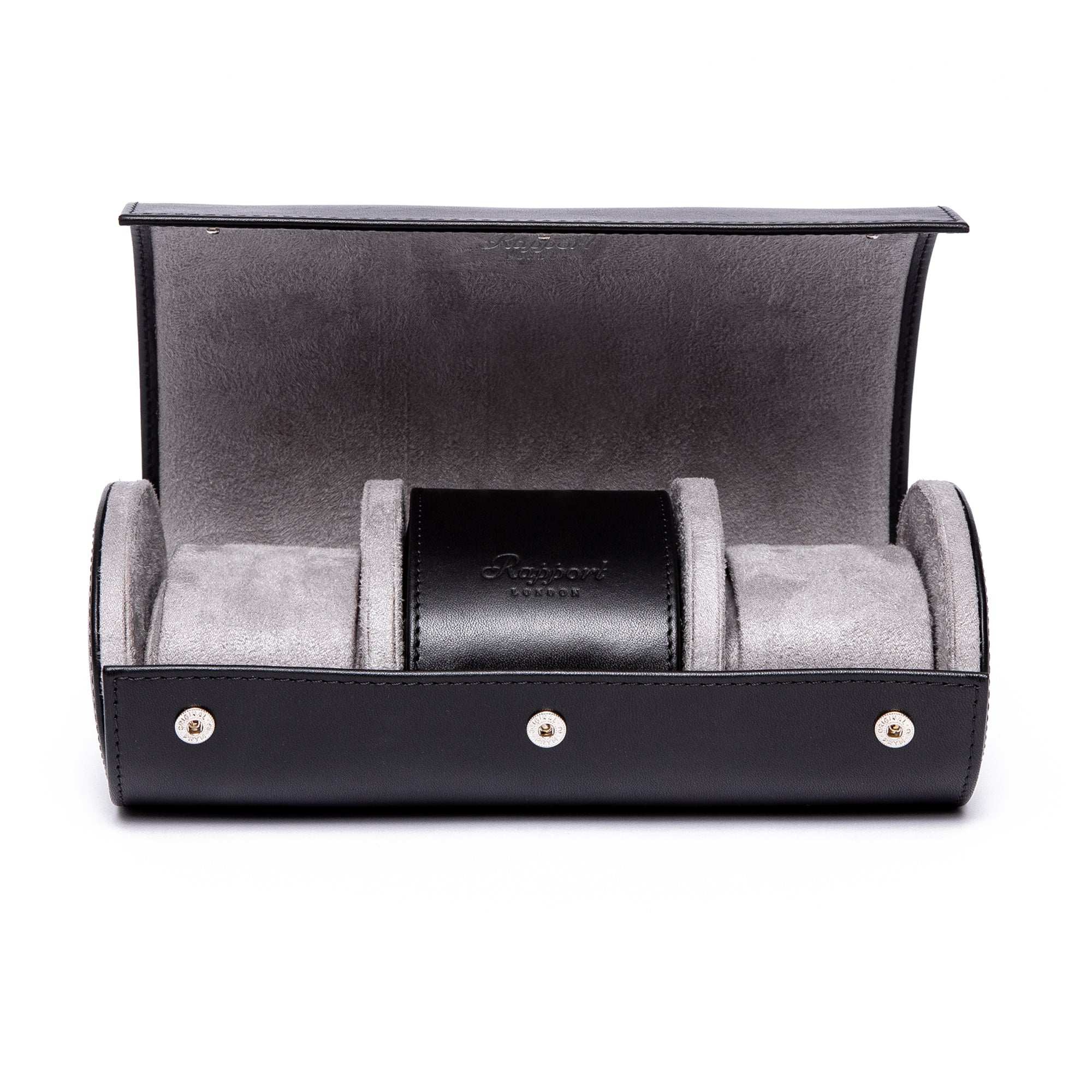 Rapport-Watch Accessories-Hyde Park Three Watch Roll-Black