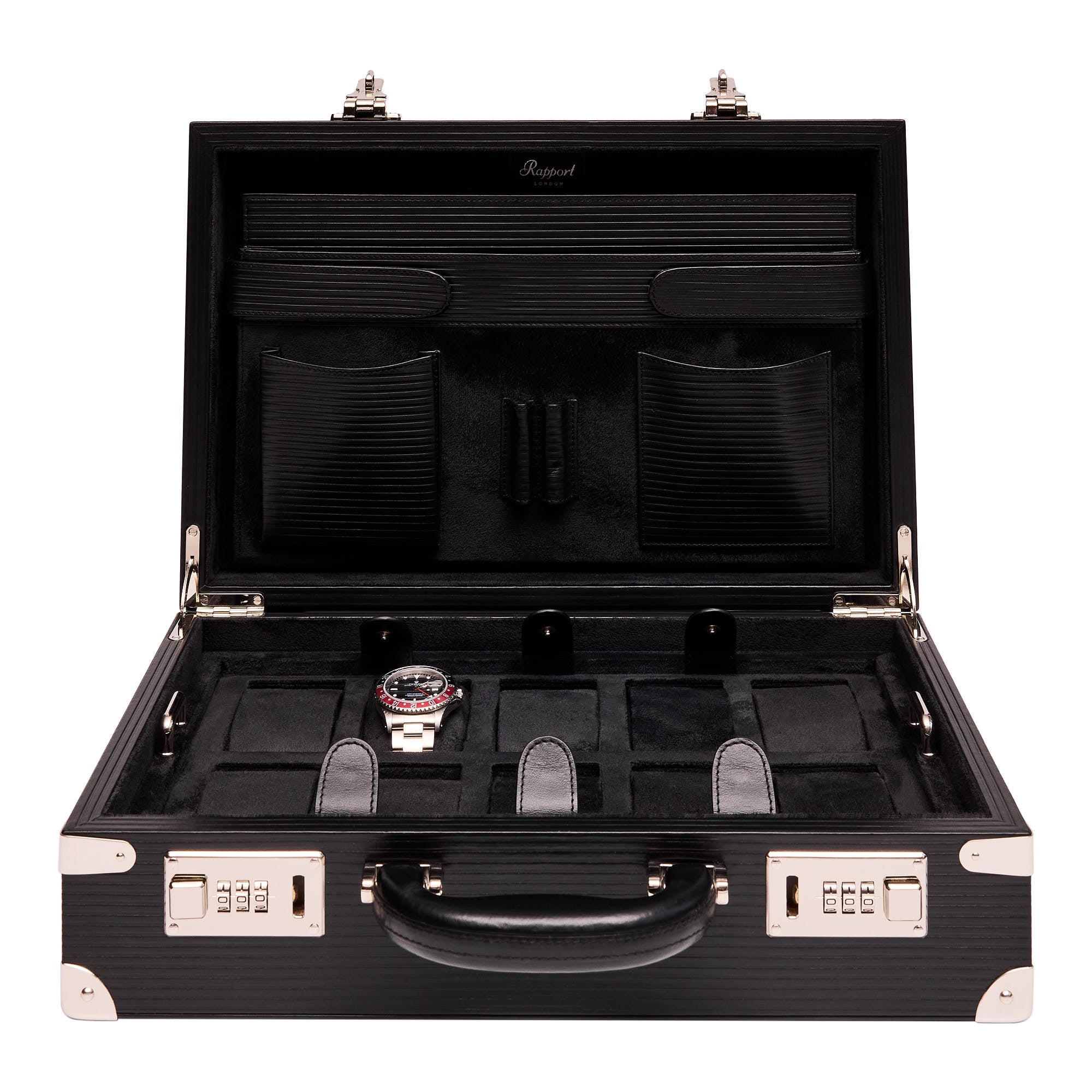 Nova Ten Watch Briefcase - Black