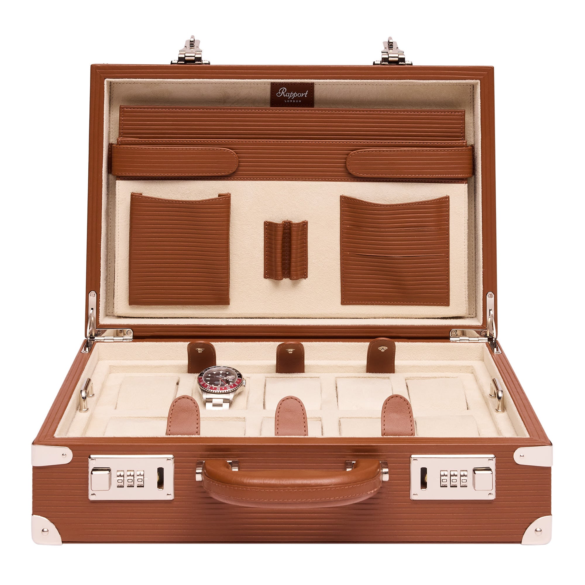 Nova Ten Watch Briefcase - Tan