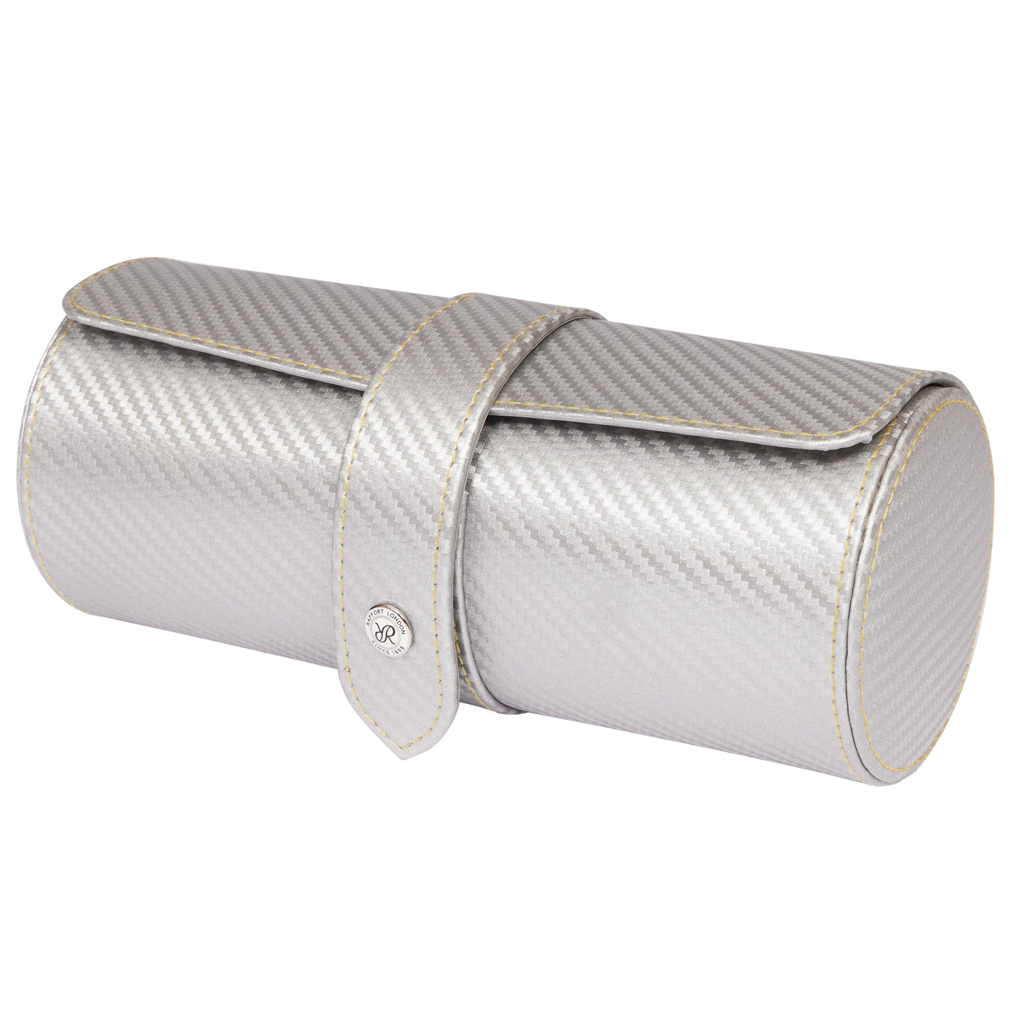 Carbon Three Watch Roll - Silver