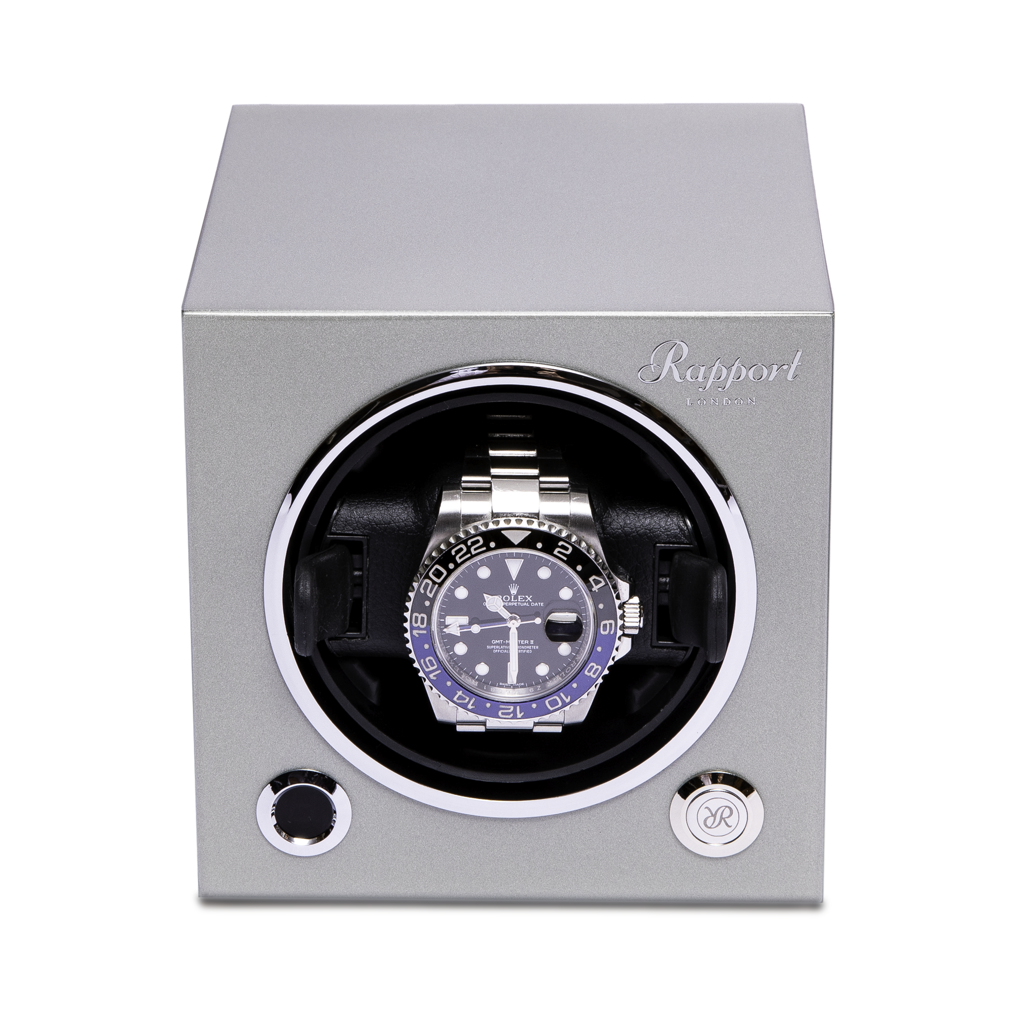 Sample EVO MKII Single Watch Winder - Platinum Silver