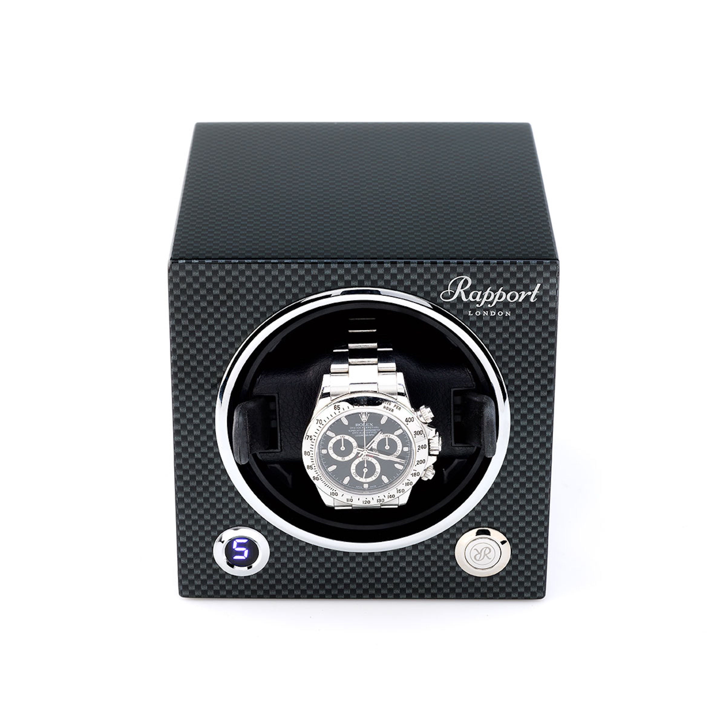 Sample EVO MKII Single Watch Winder - Carbon Fibre