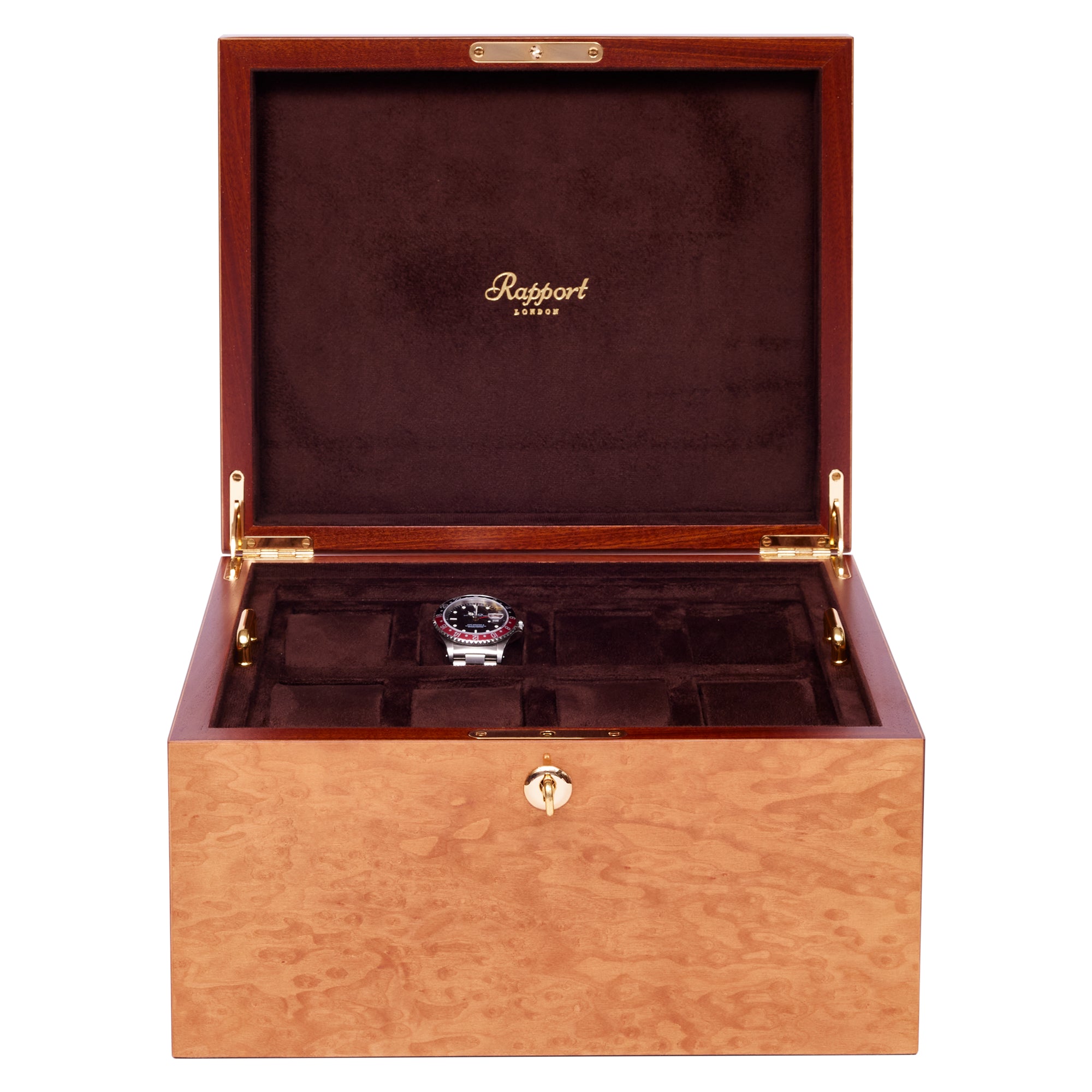 Heritage Sixteen Watch Box - Burr Walnut