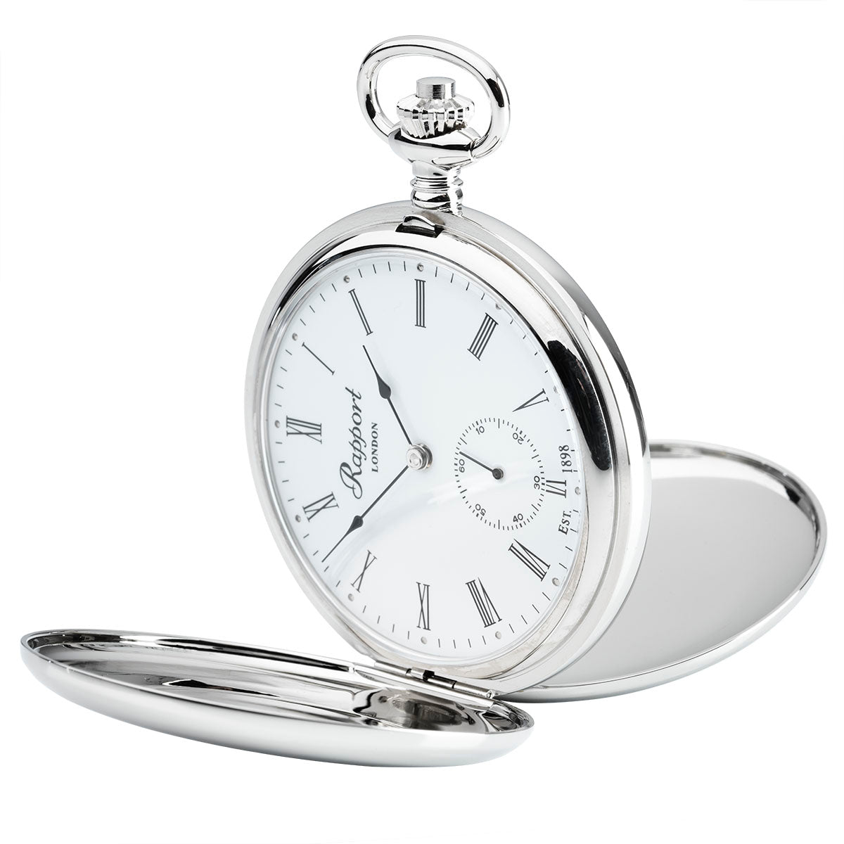 Sample Mechanical Double Hunter Pocket Watch - Silver