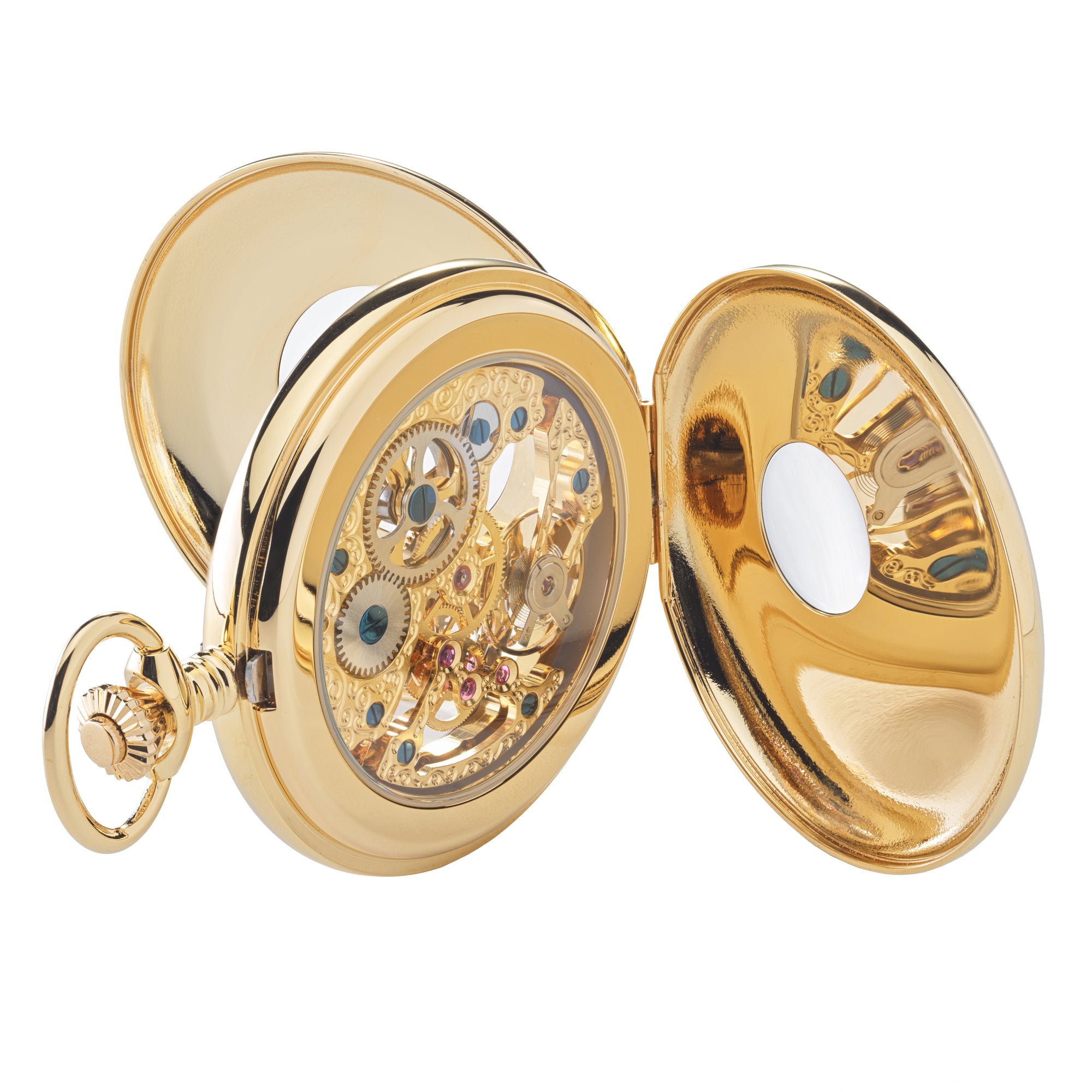 Mechanical Half Hunter Pocket Watch 53mm - Gold