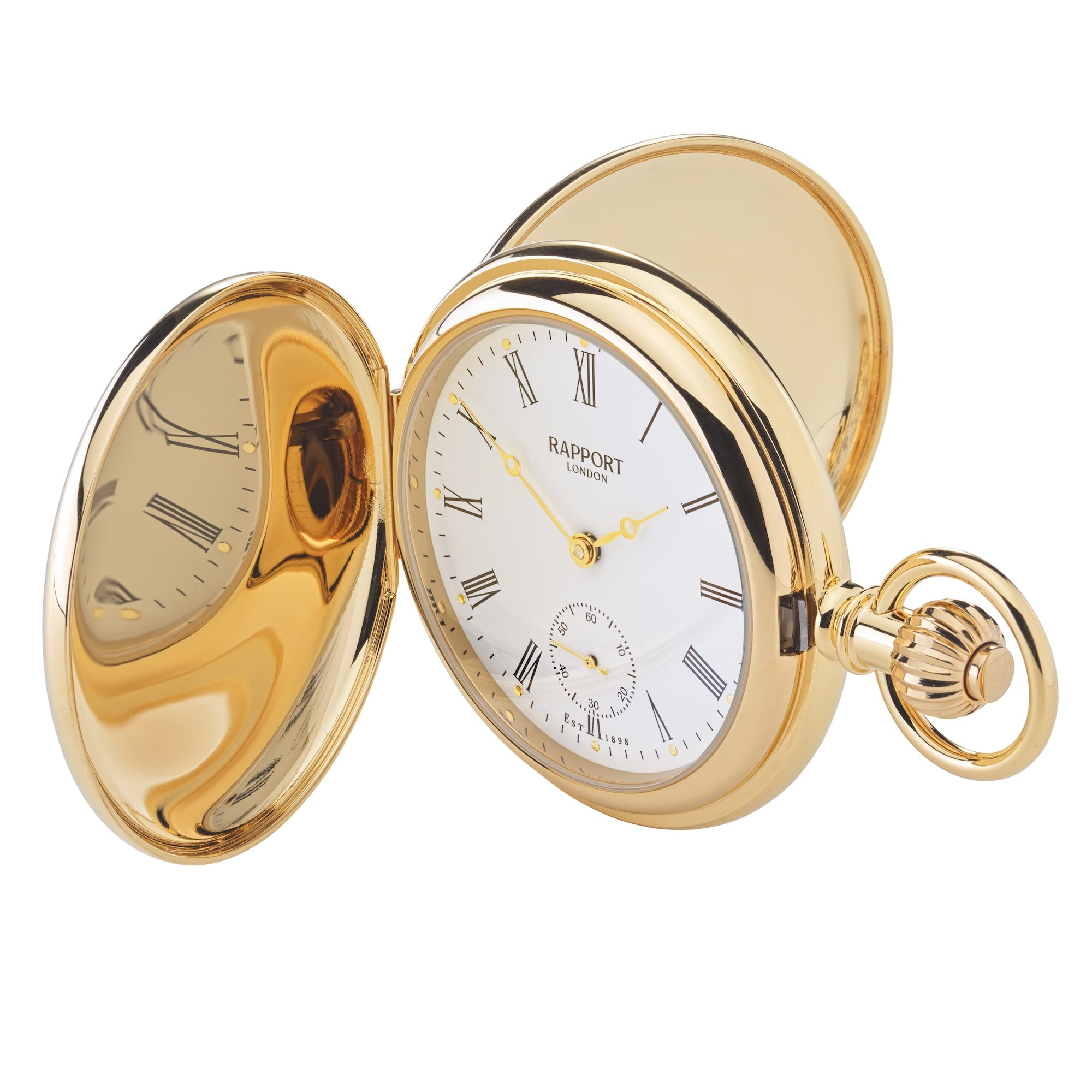 Mechanical Double Hunter Pocket Watch - Gold