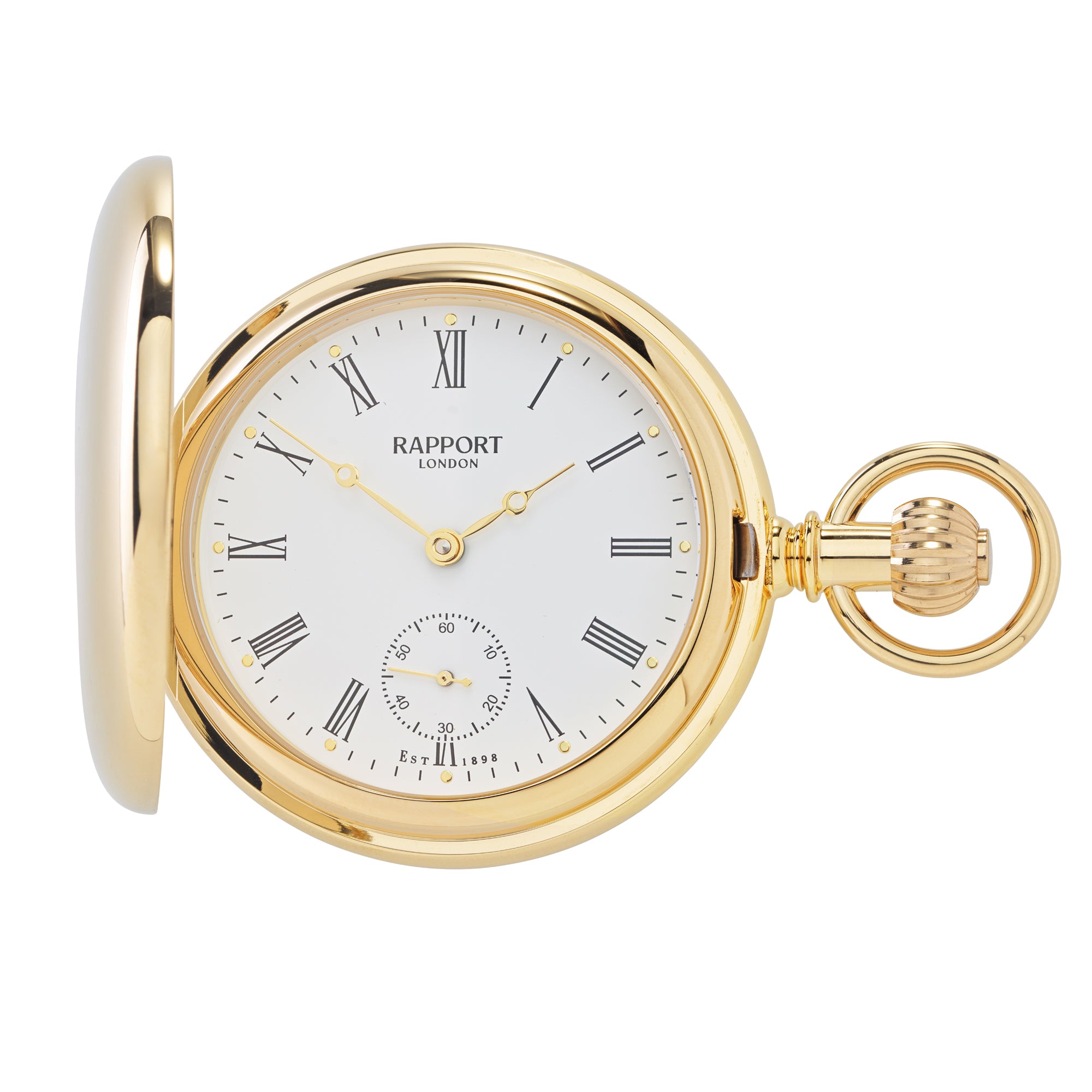 Mechanical Double Hunter Pocket Watch - Gold