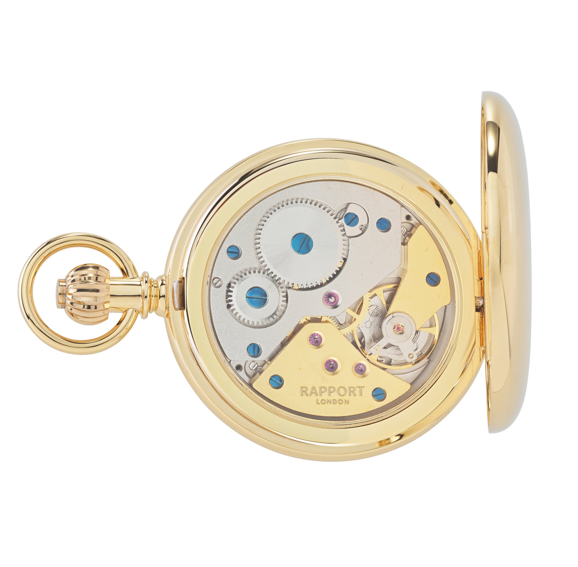 Mechanical Double Hunter Pocket Watch - Gold