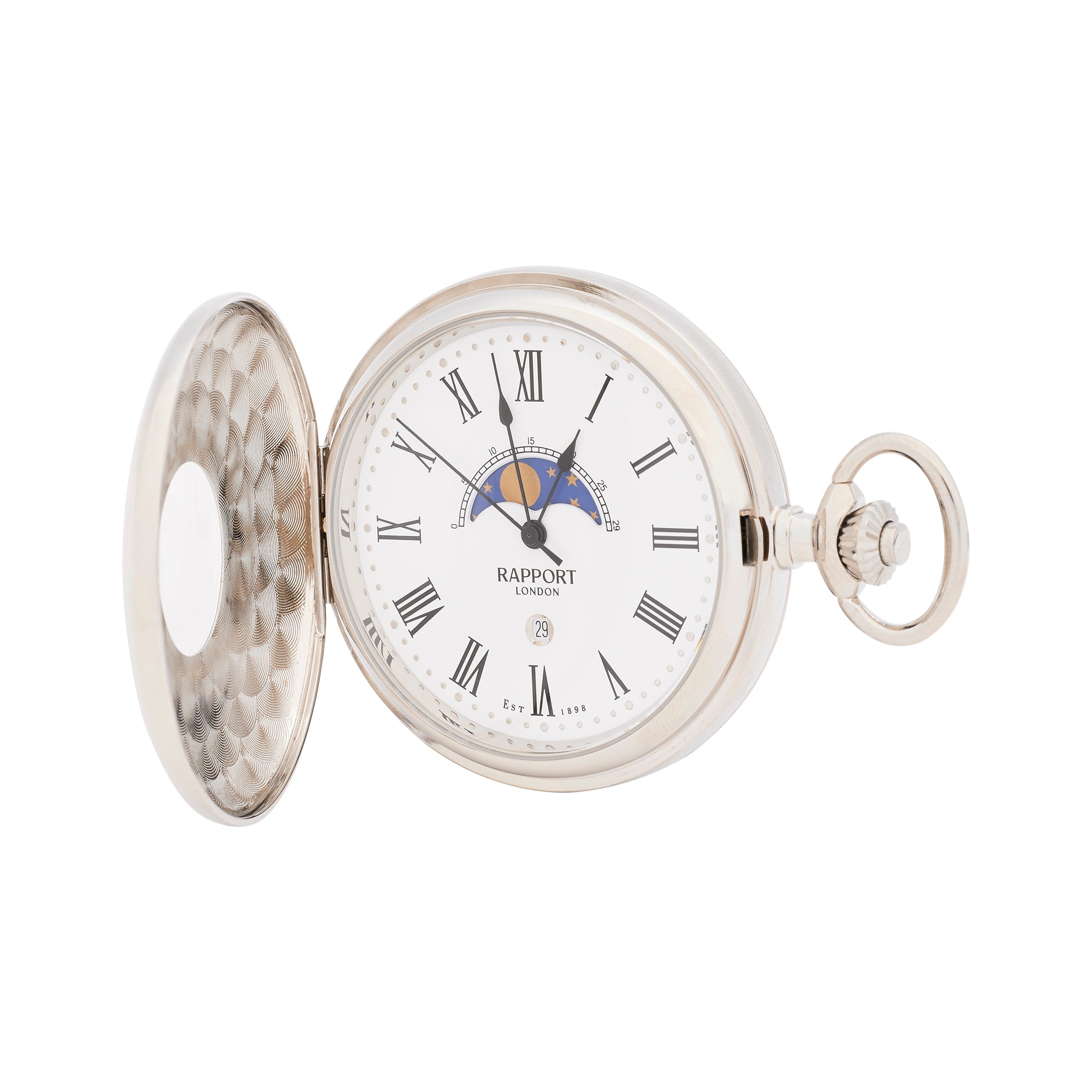 Half Hunter Pocket Watch - Silver