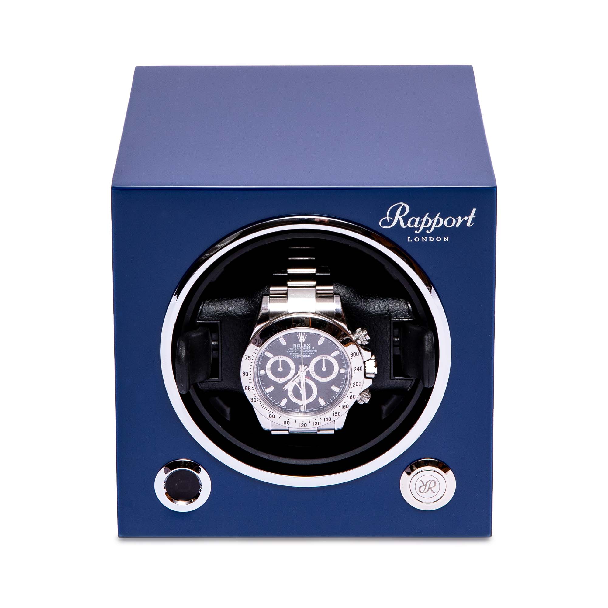 Rapport-Watch Winder-Evo Single Watch Winder-Admiral Blue