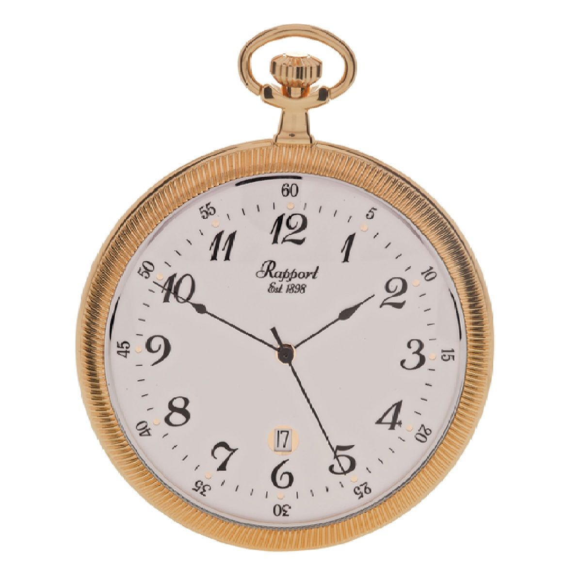 Rapport-Watch Accessories-Slim Open Face Pocket Watch-Gold