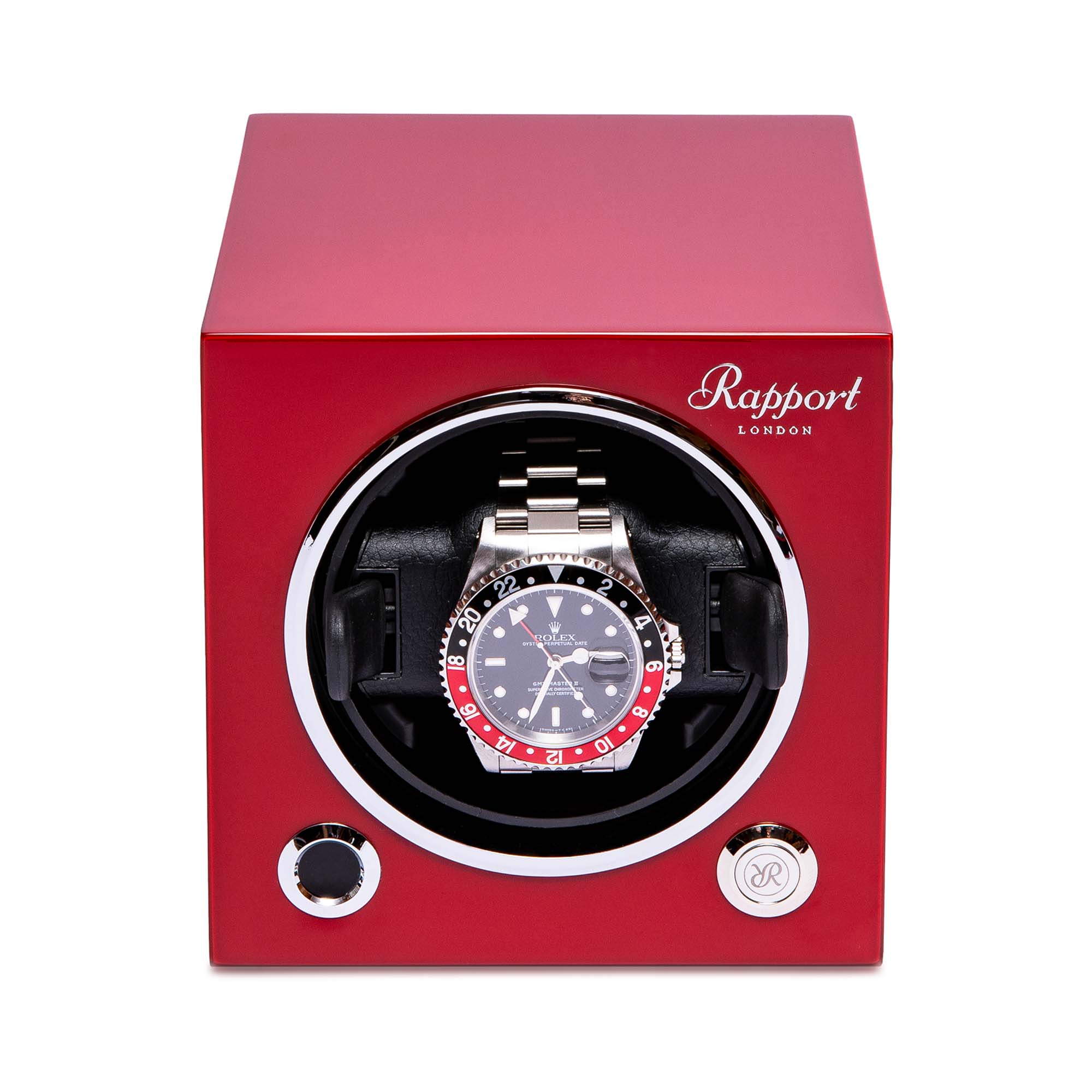 Rapport-Watch Winder-Evo Single Watch Winder-Crimson Red