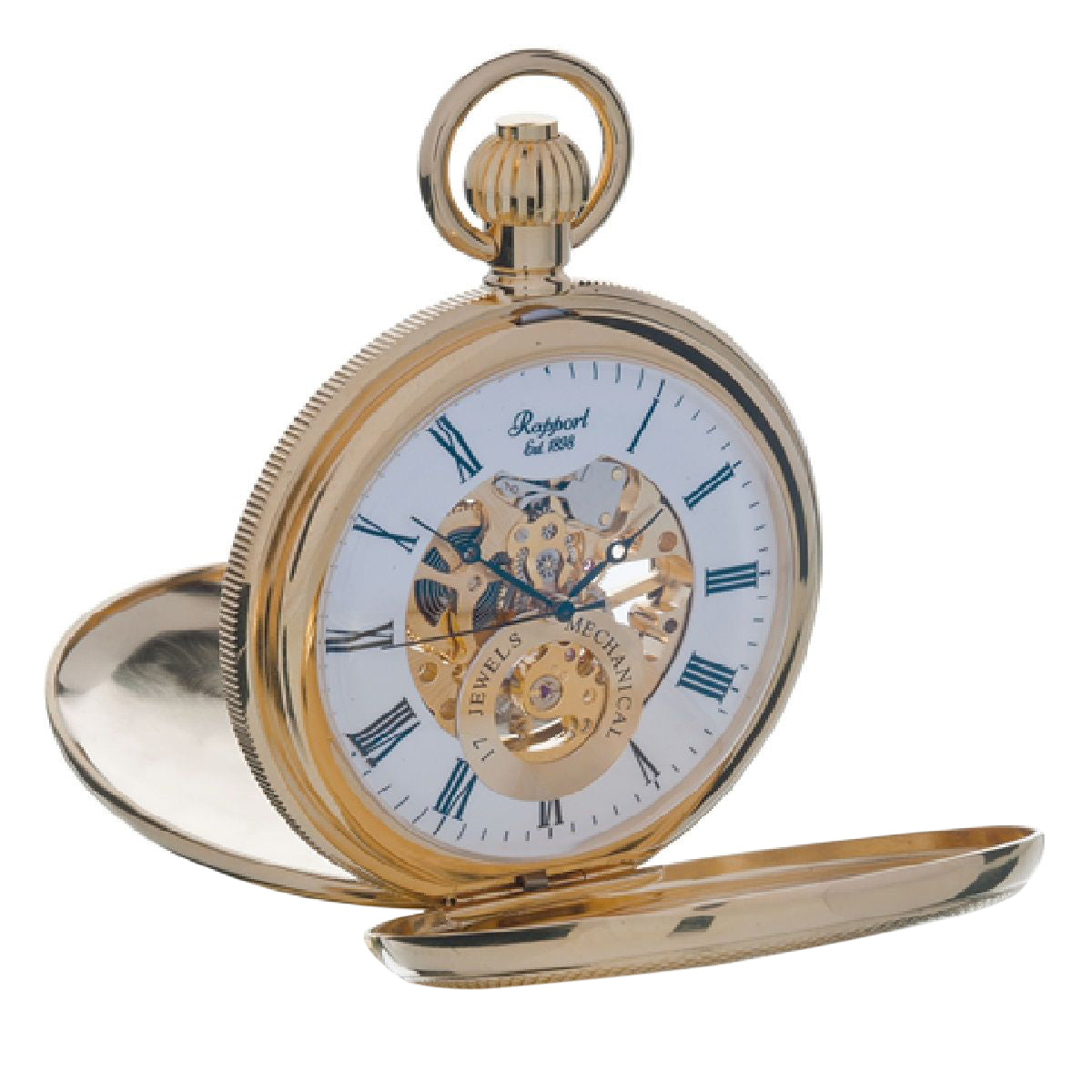 Rapport-Watch Accessories-Mechanical Half Hunter Pocket Watch 50mm-Gold