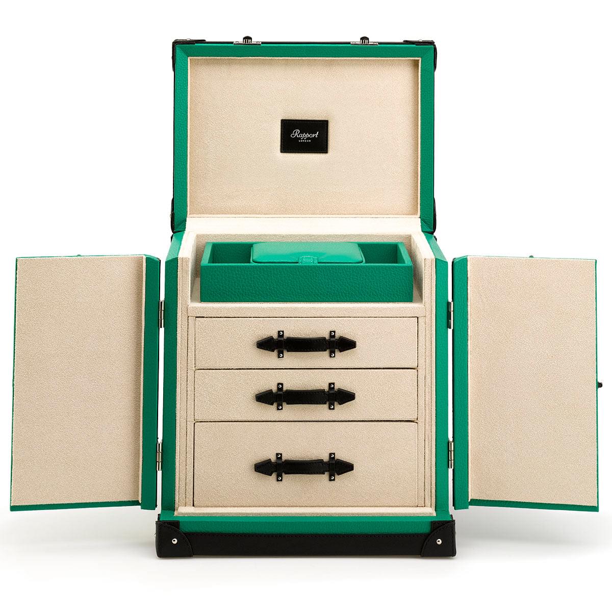 Deluxe Jewellery Trunk - Green