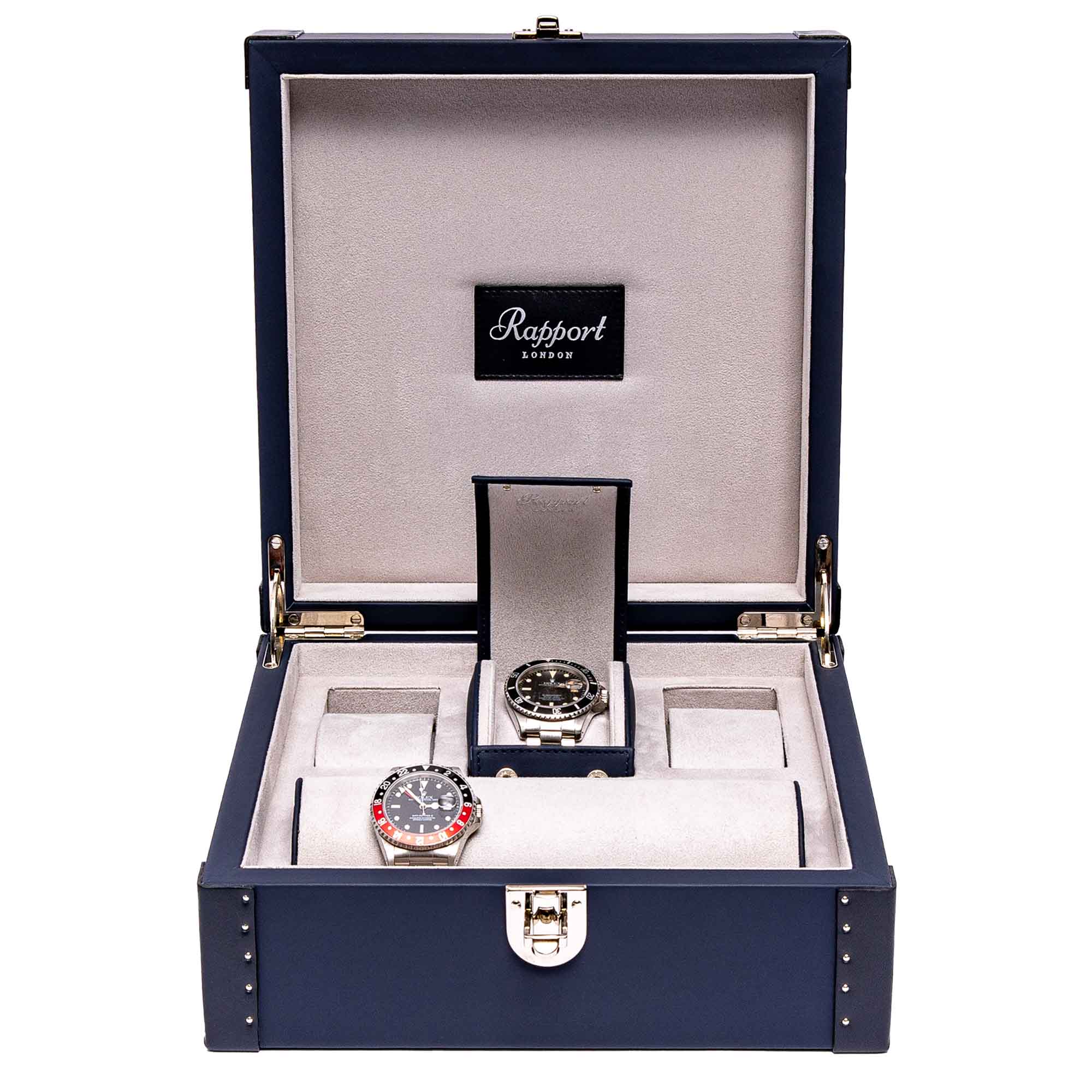 Rapport-Watch Box-Kensington Six Watch Box-Blue