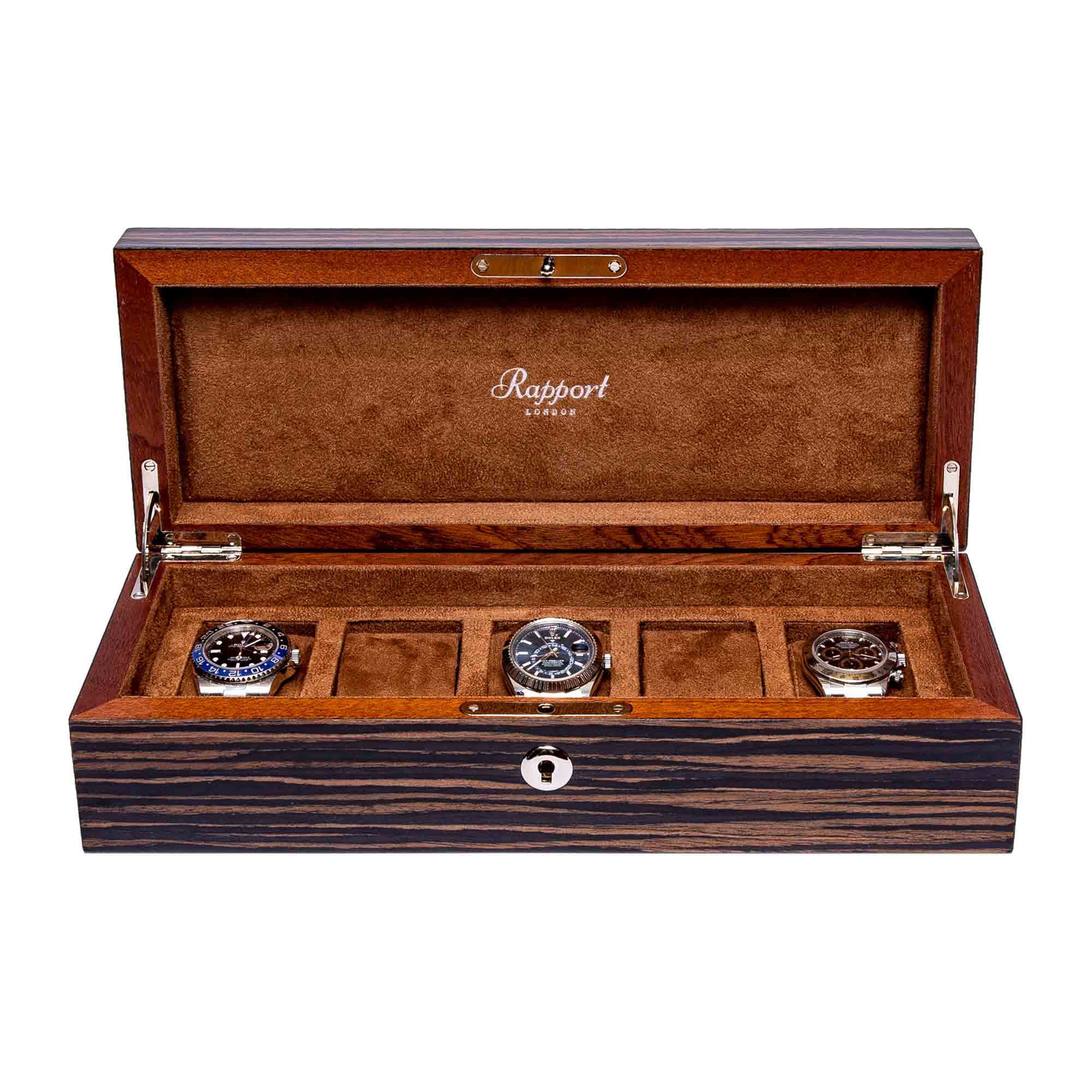 Rapport-Watch Box-Heritage Five Watch box-Macassar