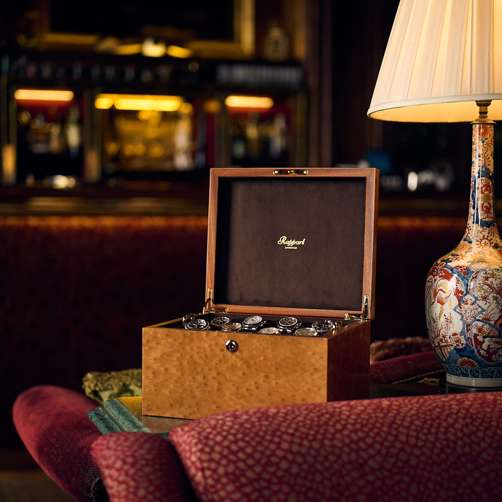 Heritage Sixteen Watch Box - Burr Walnut