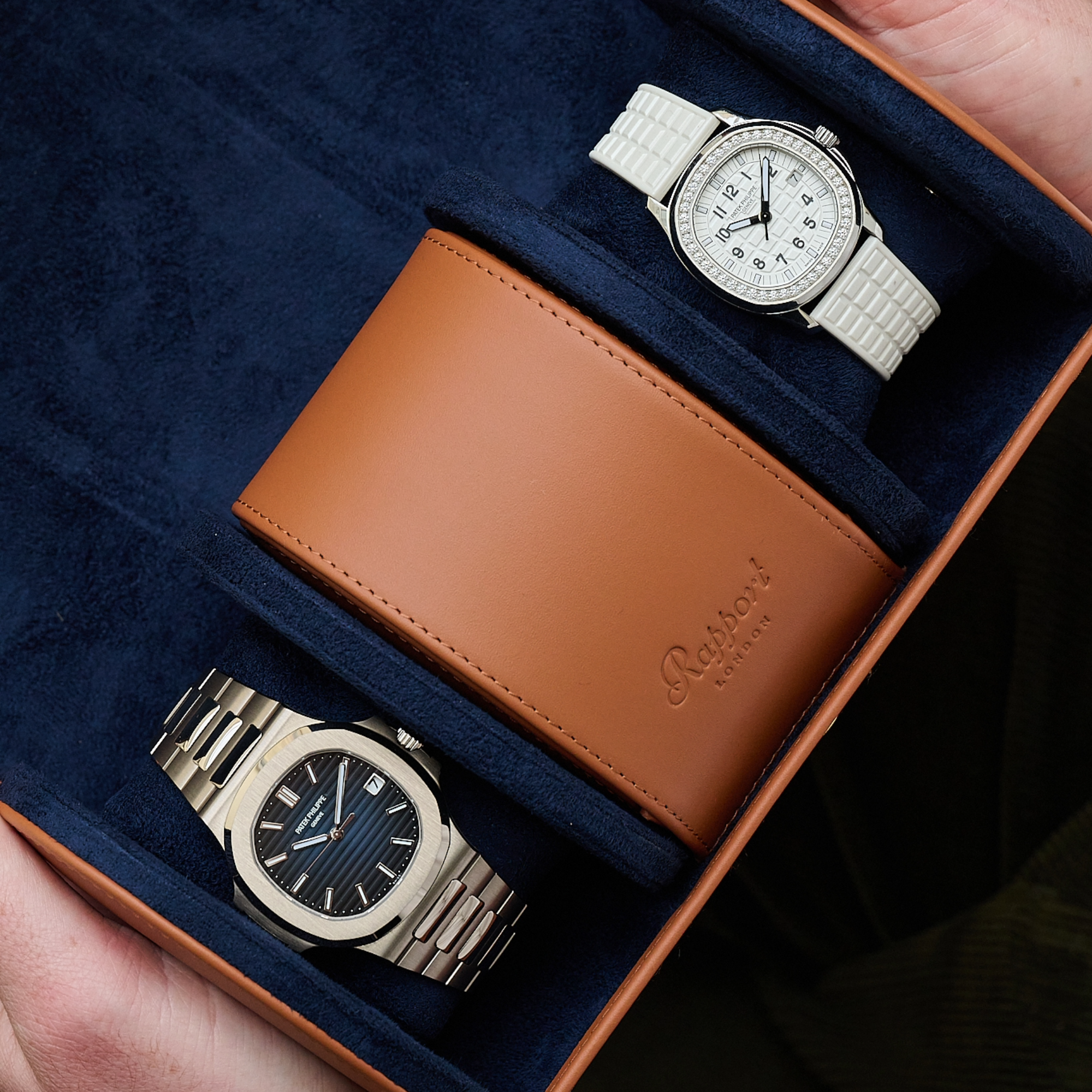 Hyde Park Three Watch Roll - Tan