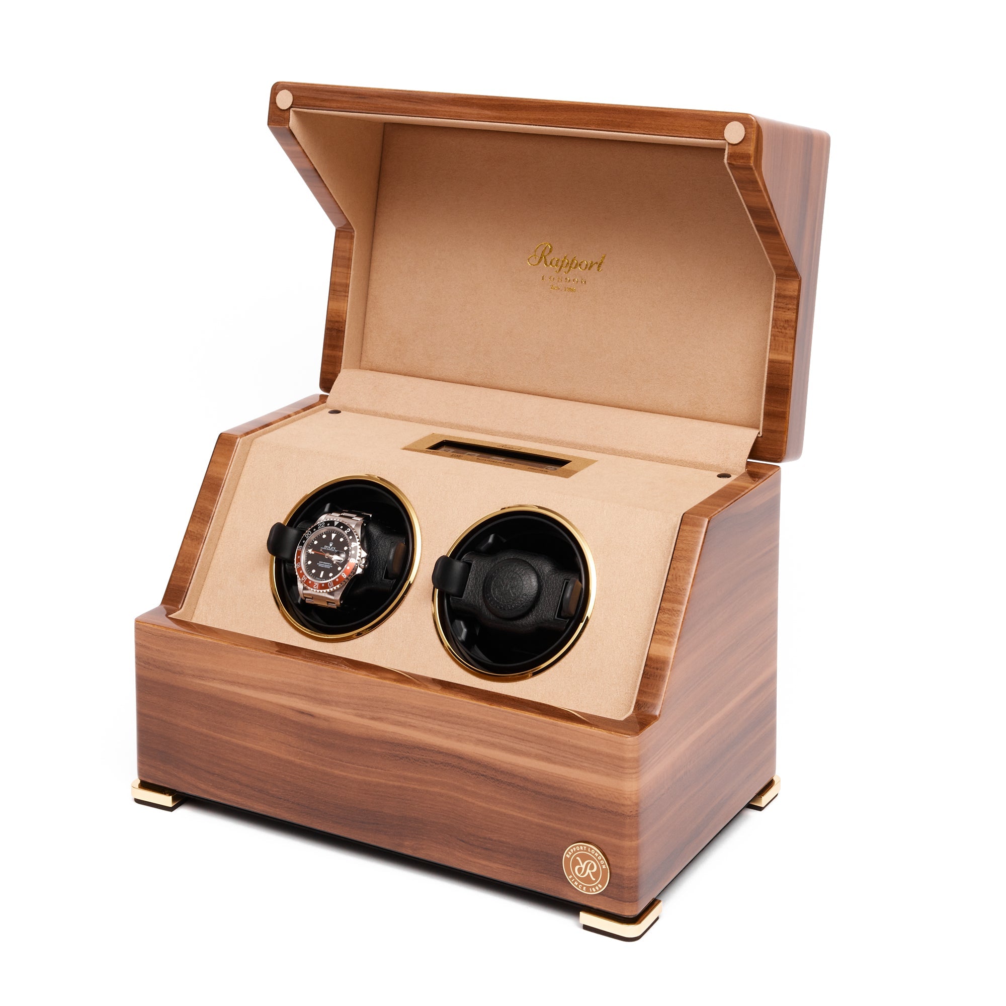 Rapport-Watch Winder-Perpetua III Duo Watch Winder-Walnut