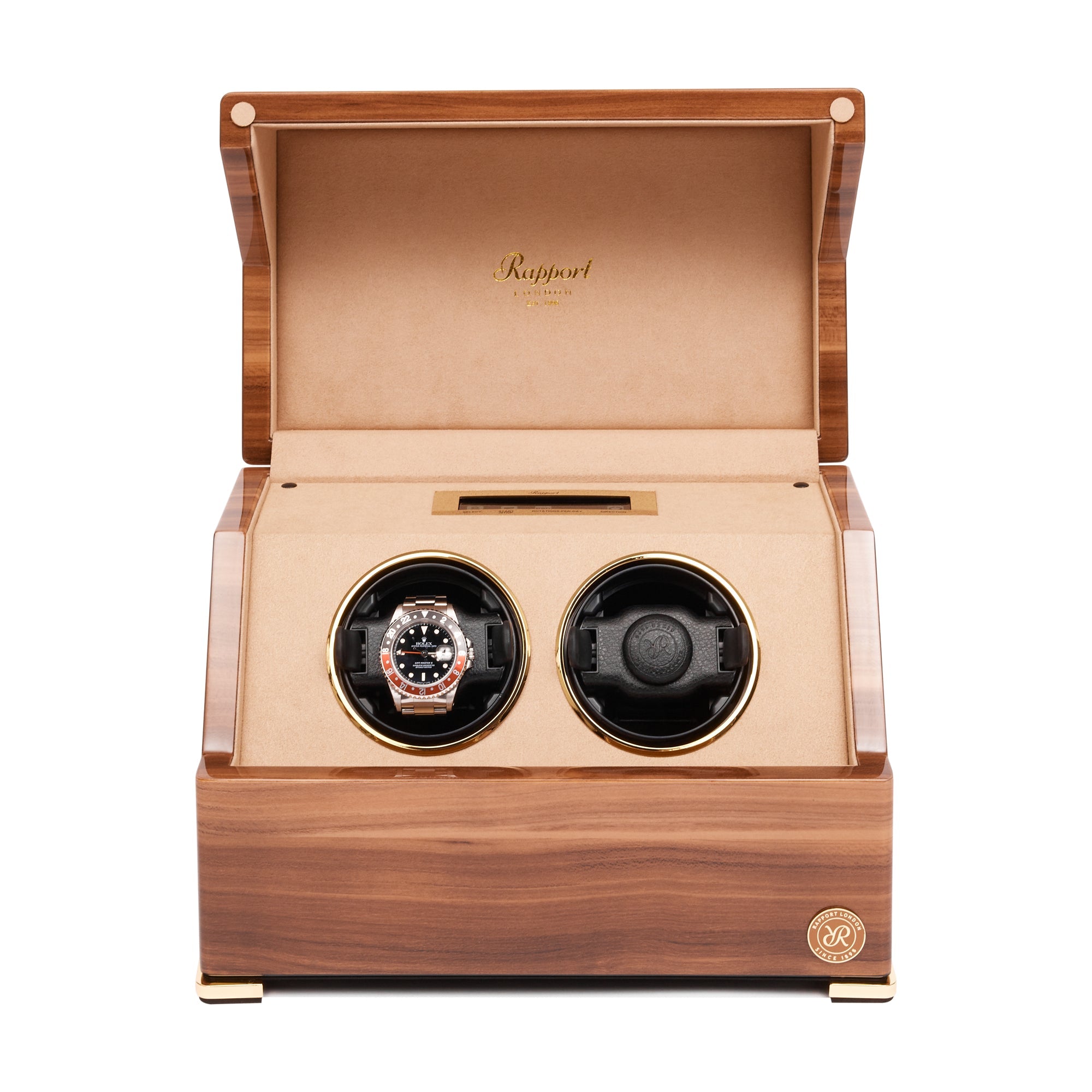 Rapport-Watch Winder-Perpetua III Duo Watch Winder-Walnut