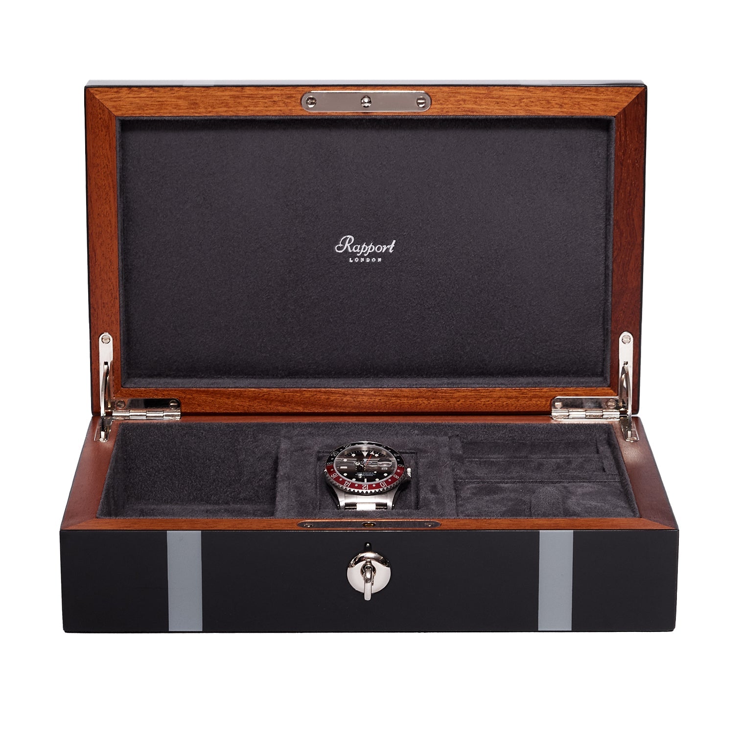 Carnaby Mens Accessory and Jewellery Box in Black