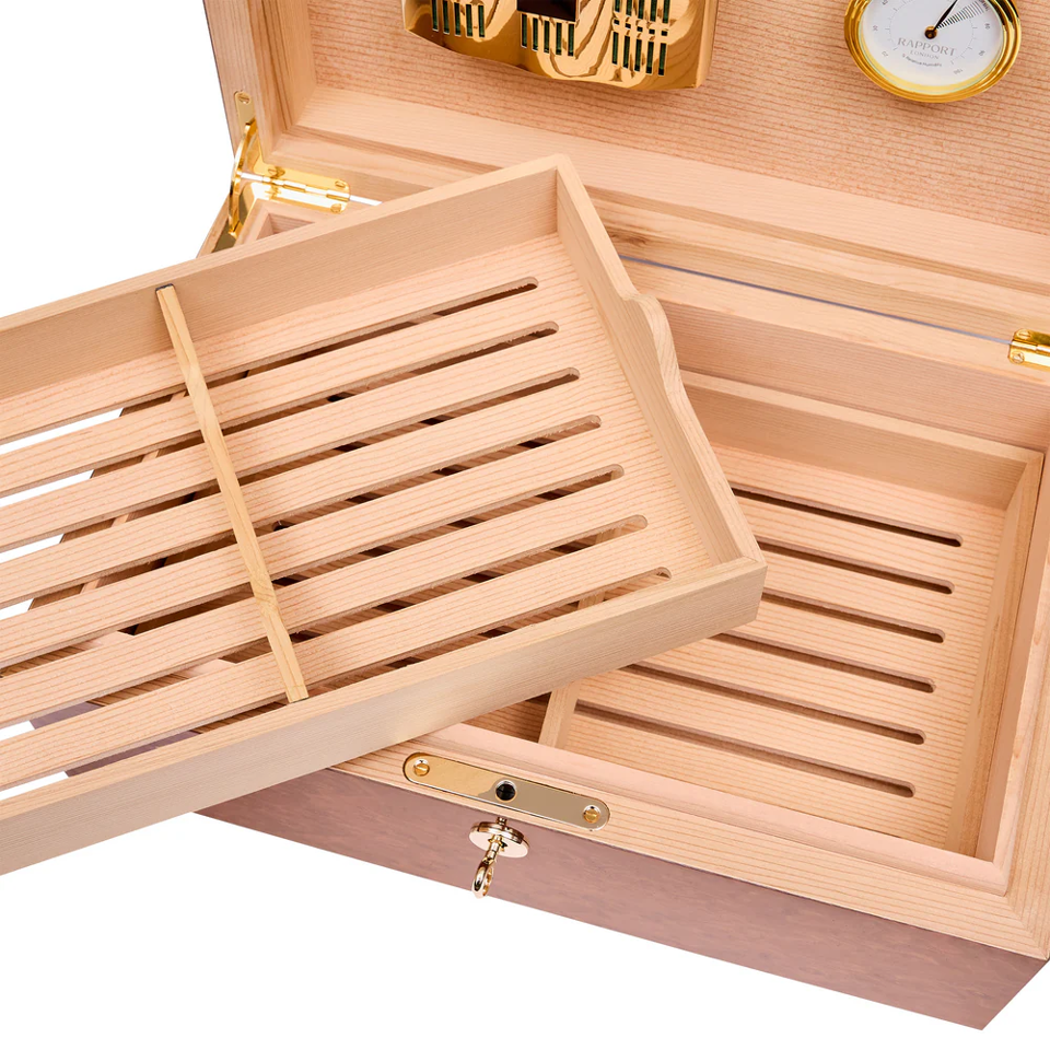 Heritage Large Humidor - Burr Walnut