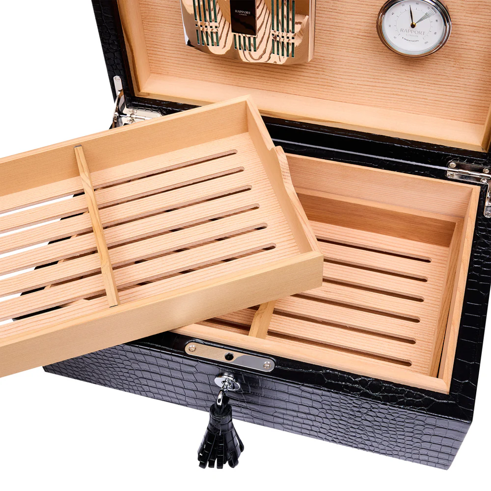 Brompton Large Humidor - Black