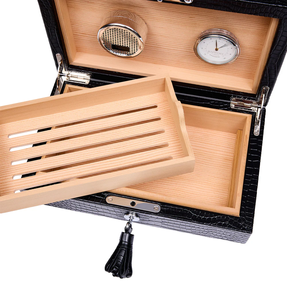 Brompton Small Humidor - Black