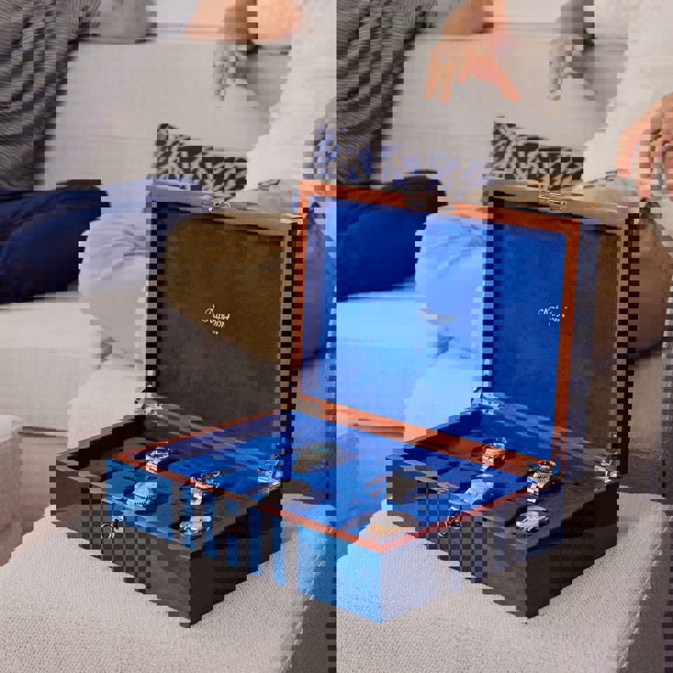 Labyrinth Ten Watch Box - Blue