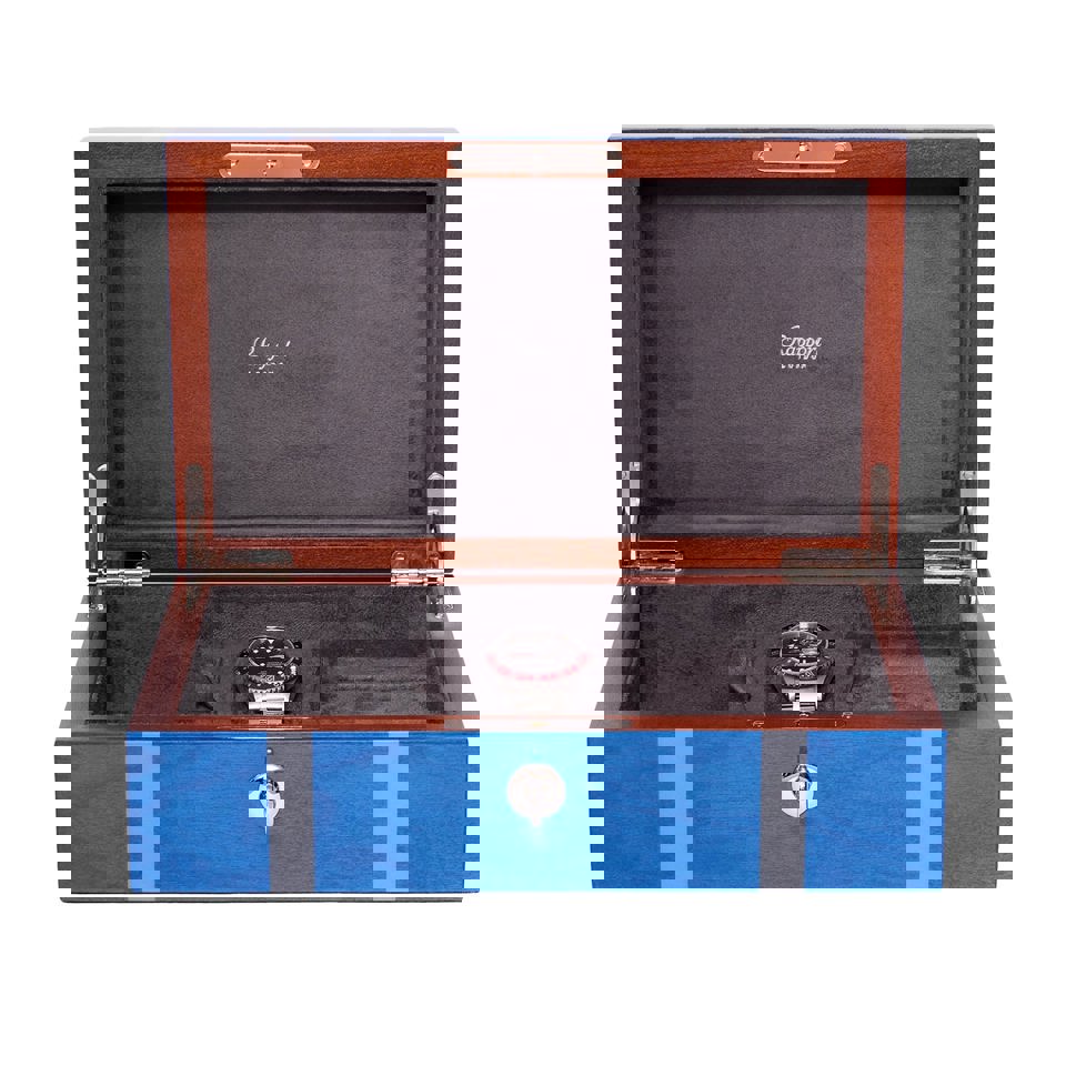 Carnaby Watch and Jewellery Box - Blue