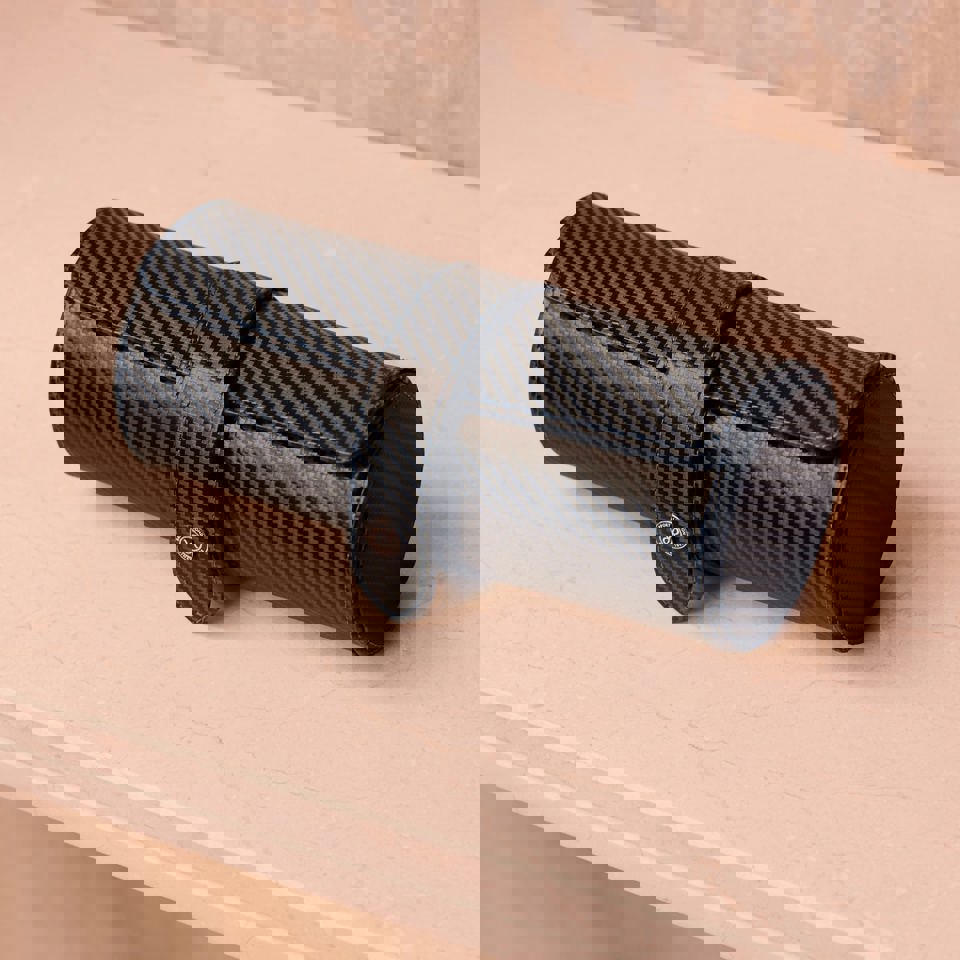 Carbon Three Watch Roll - Black