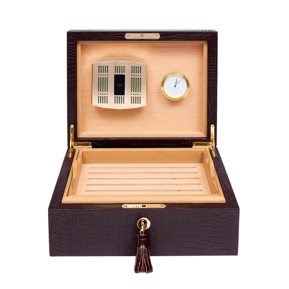 Brompton Medium Humidor - Brown