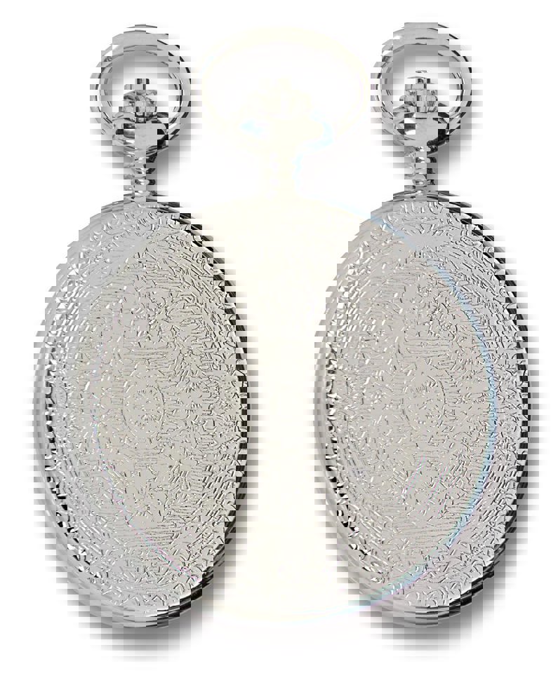Mechanical Half Hunter Pocket Watch - Silver