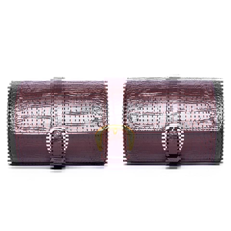 Brompton Three Watch Roll - Brown
