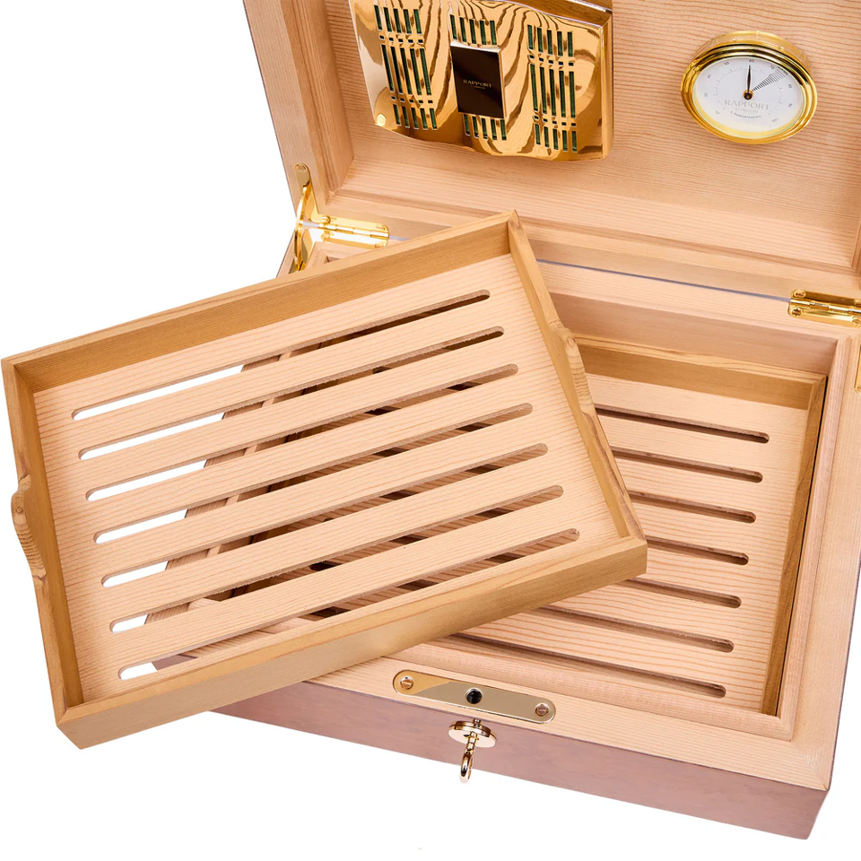 Heritage Medium Humidor - Burr Walnut