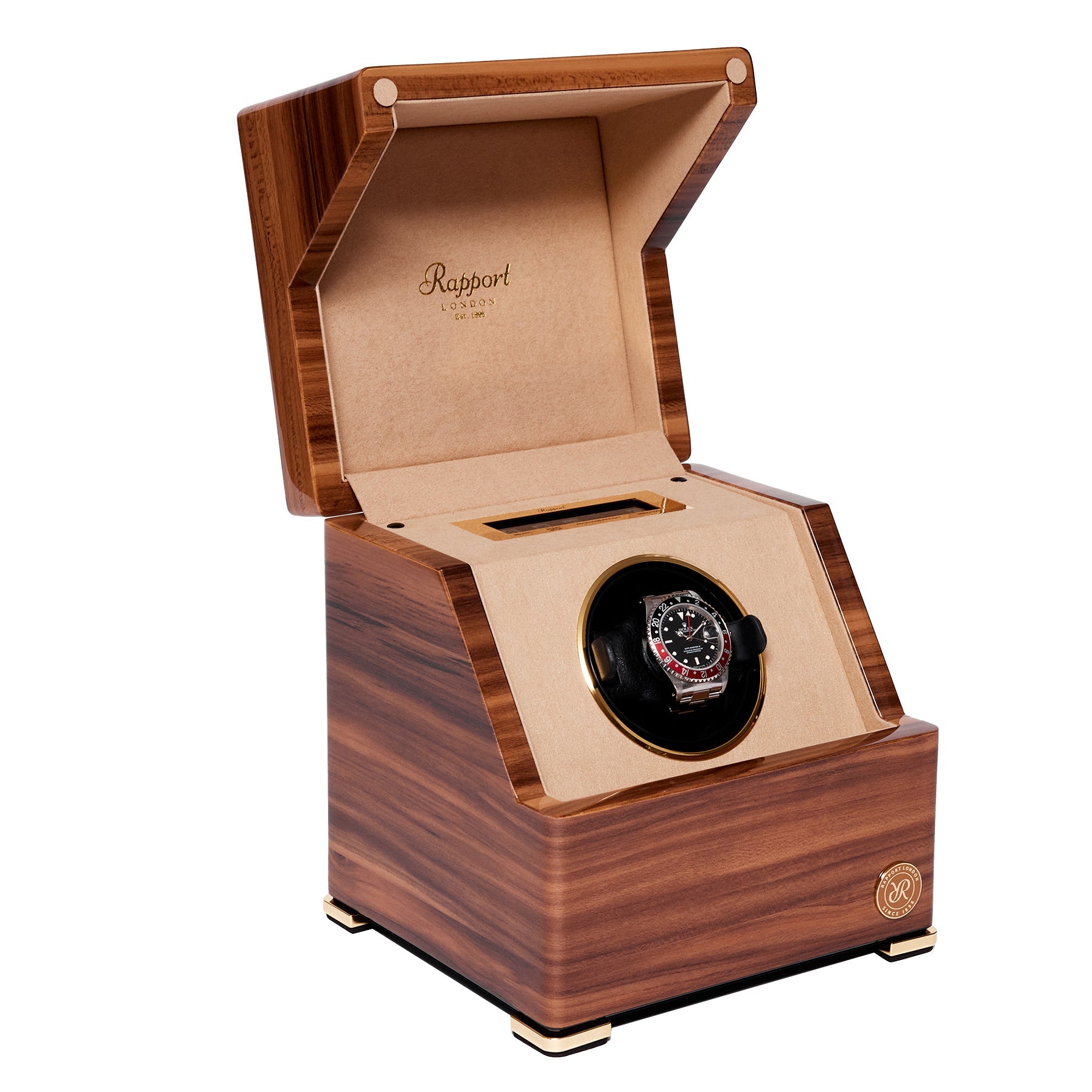 Single Watch Winder in Walnut
