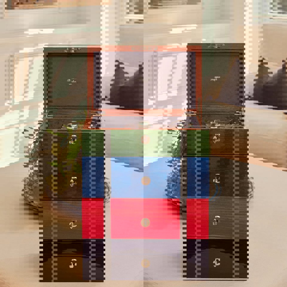 Carnaby Watch and Jewellery Box - Red