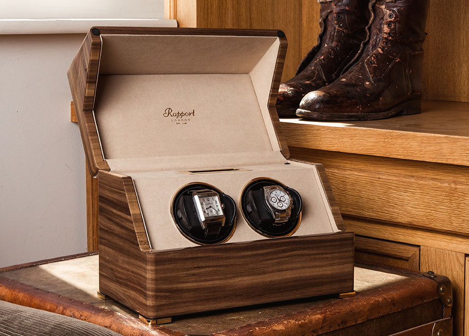 Rapport-Watch Winder-Perpetua III Duo Watch Winder-Walnut