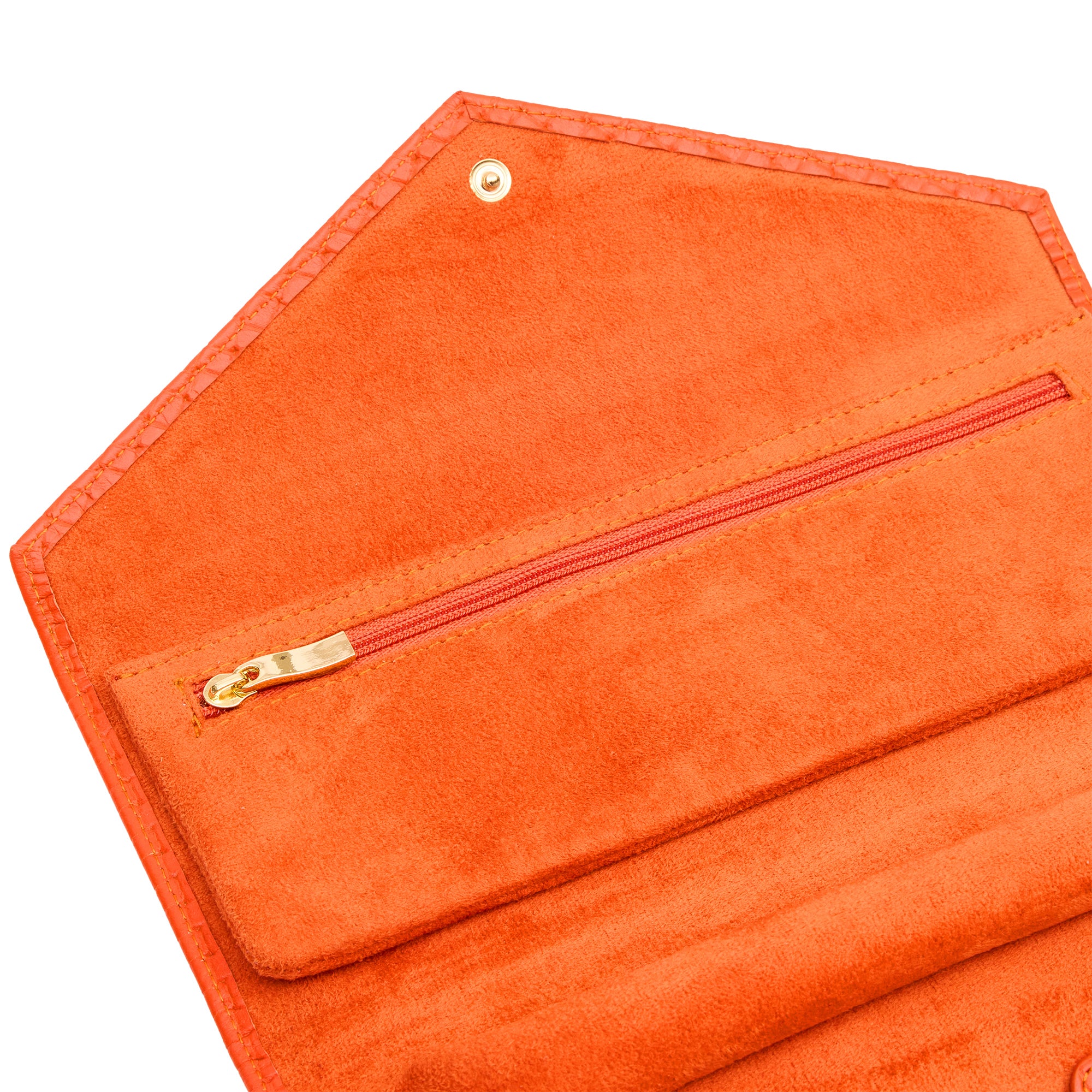 Charlotte Jewellery Roll - Orange